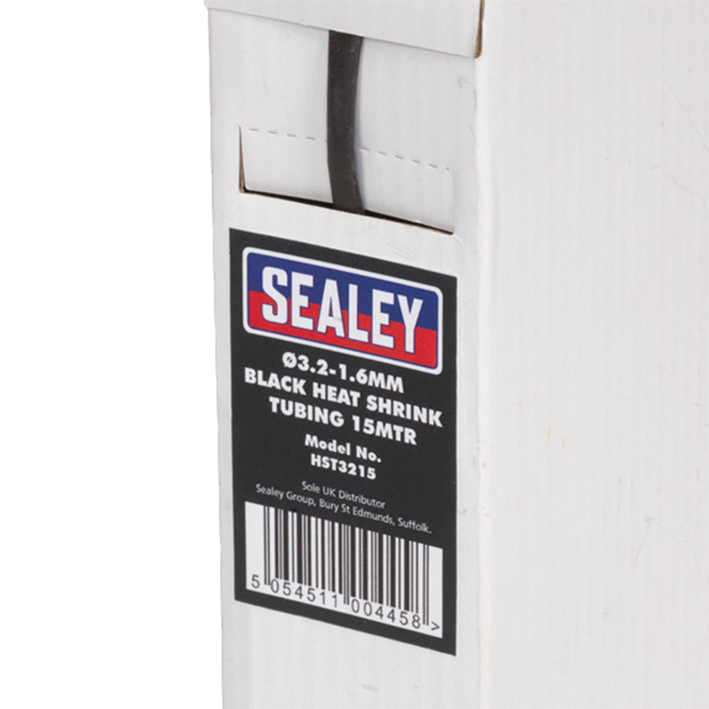 Sealey Heat Shrink Tubing Black 3.2-1.6mm 15m