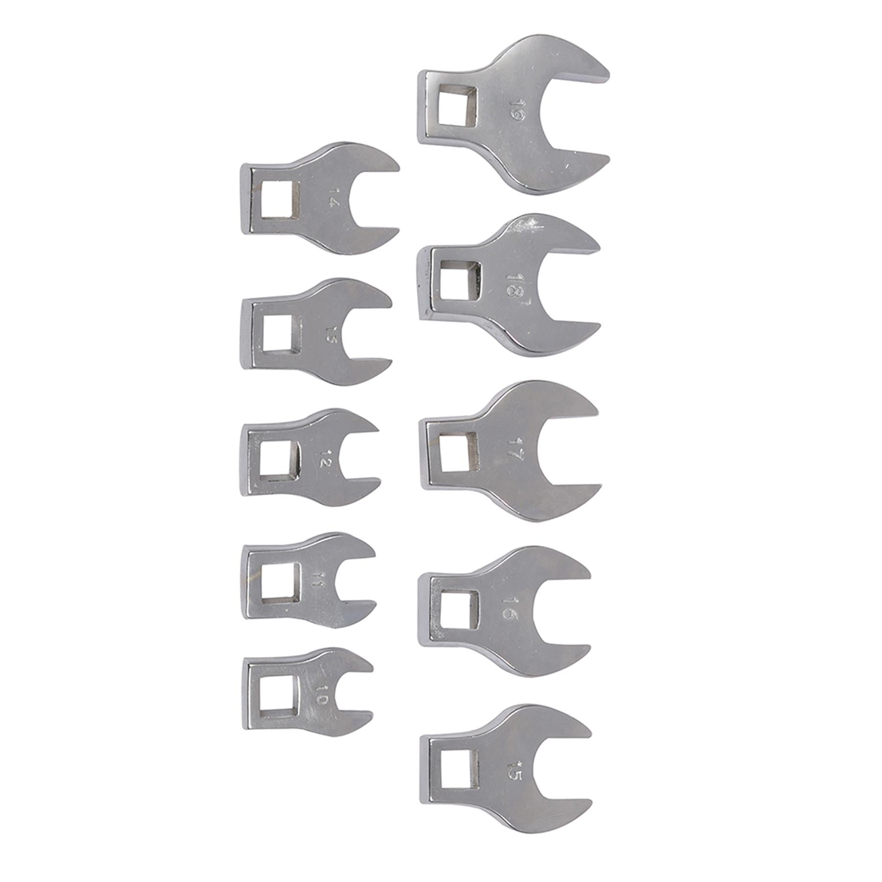 10-19mm Crows Foot Spanner Set 10pce Supplied In A Plastic Storage