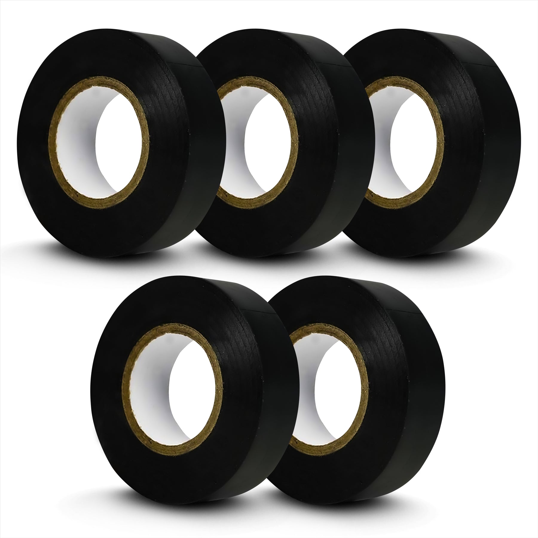 19mm X 33m Black Electrical PVC Insulation / Insulating Tape Flame Retardant 5PCS