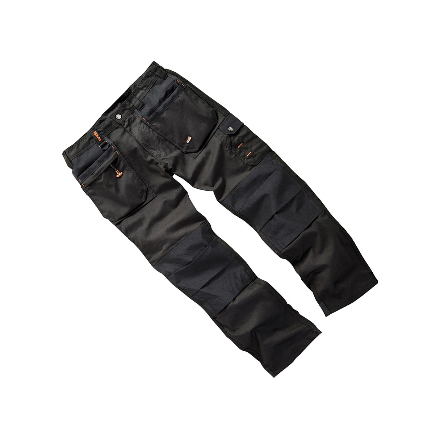 Scruffs WORKER PLUS Black Mens Work Trouser Trade Hardwearing Size -28"S