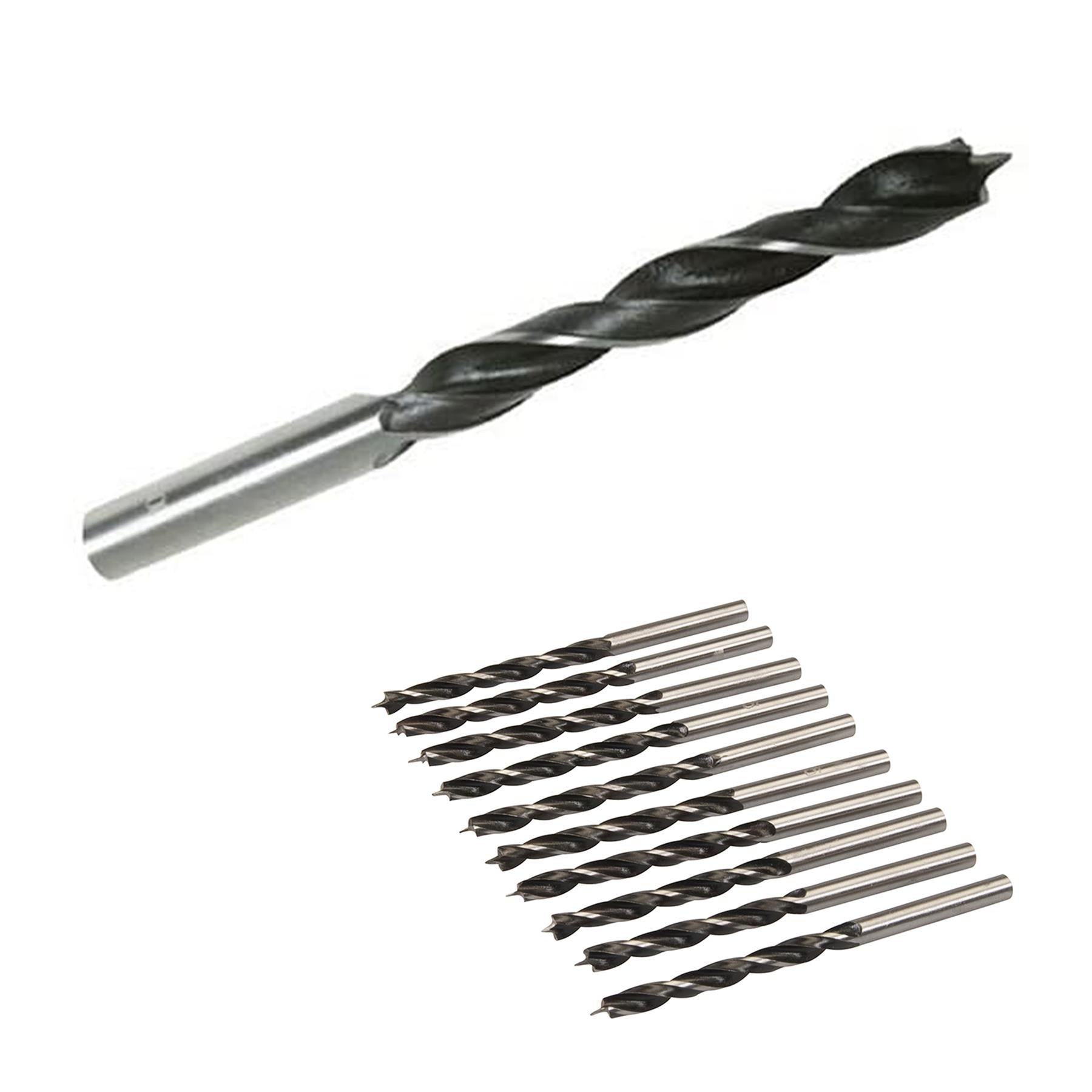 10Pk Lip & Spur Drill Bits 5mm Durable Sharp Precision Drill Work On Wood DIY