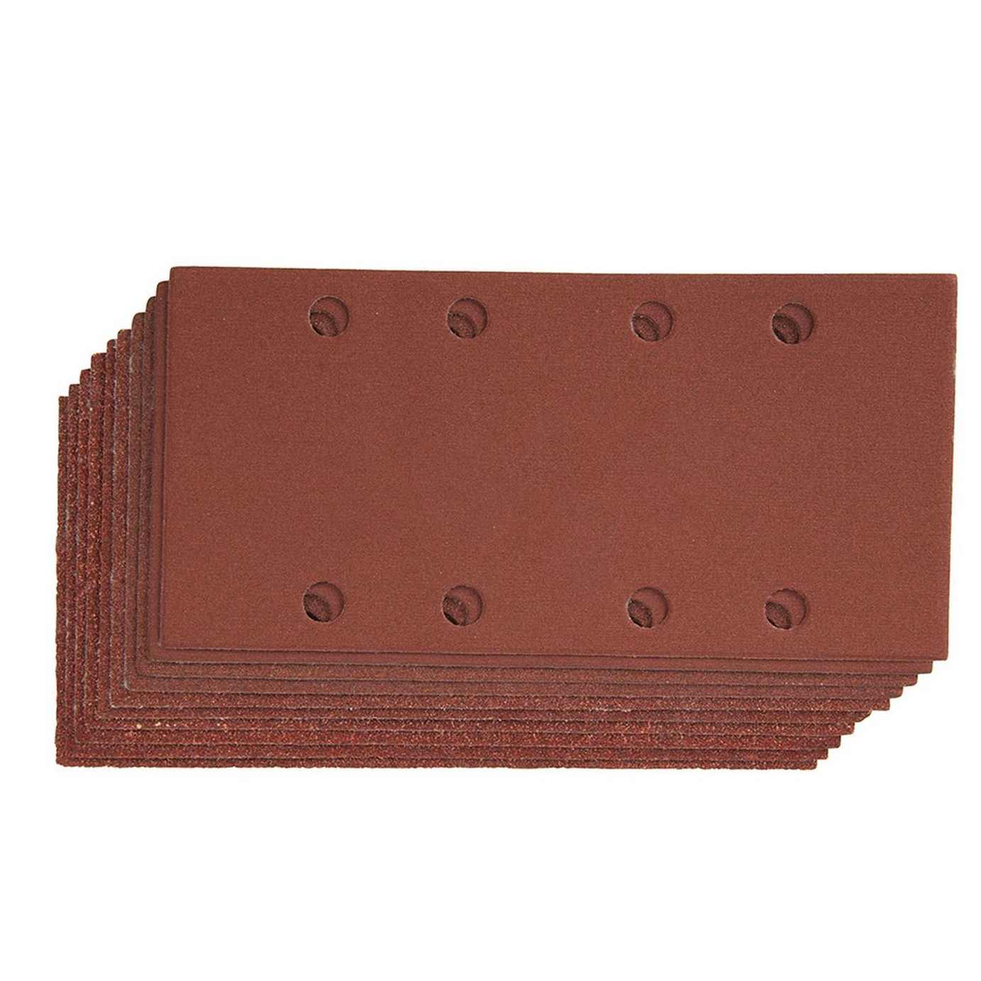 10 x 1/3 Punched Sanding Sheets, 93 x 190mm Sandpaper Pads Sander Hook and Loop Mix Grit