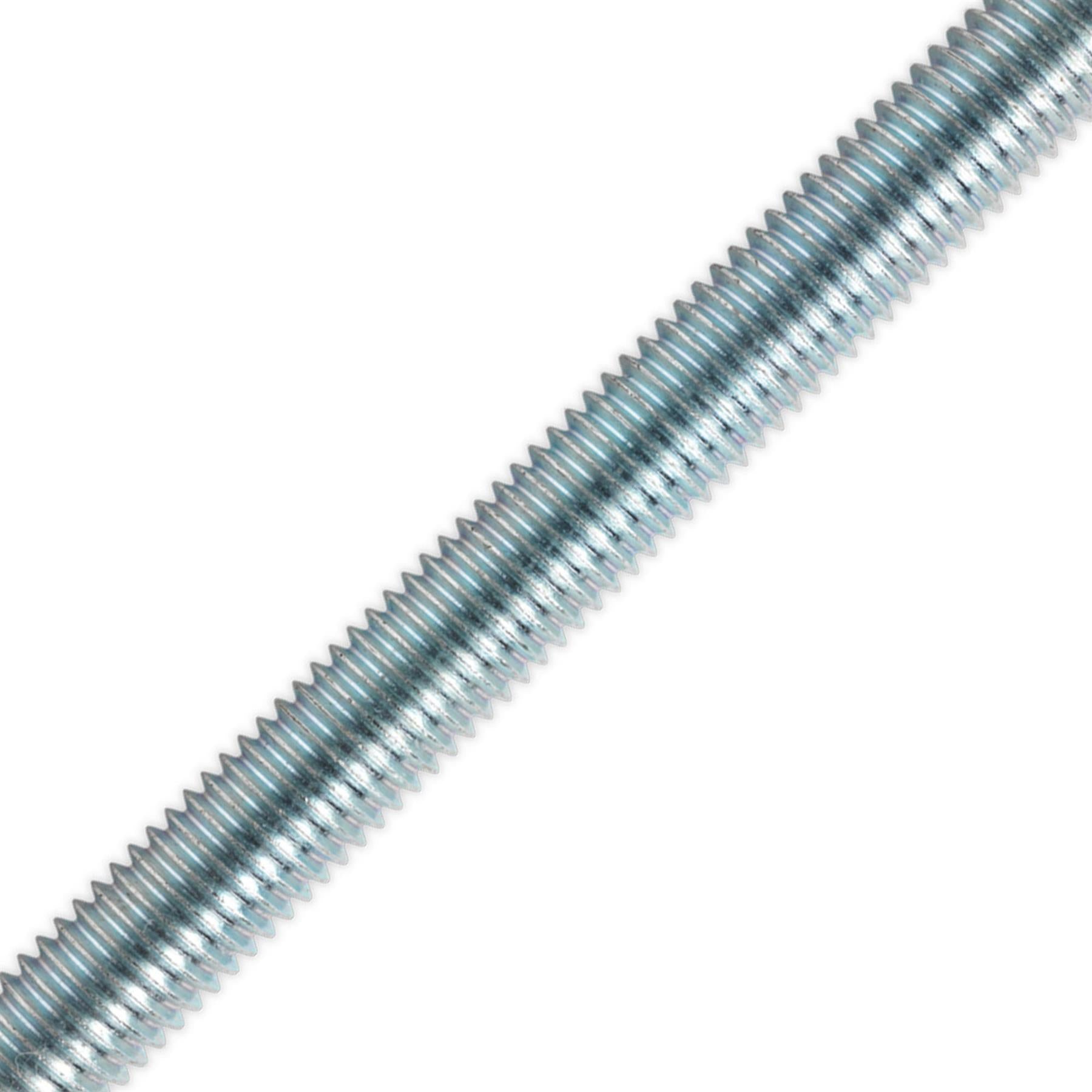 Sealey Studding Threaded Rod M10 x 1m - 8.8 Steel - Pack of 5