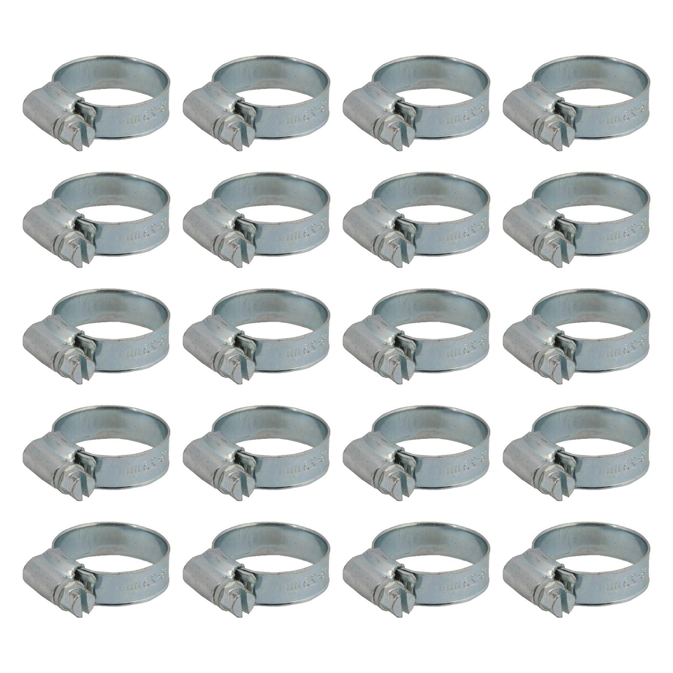 20 x Hose Clips Genuine Worm Drive Fuel Hose Clamps Clips 18 - 25mm