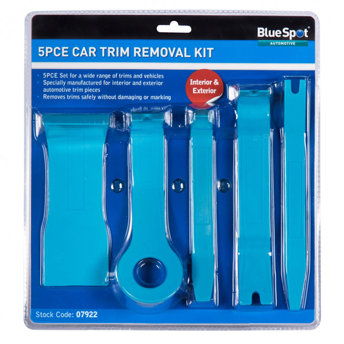 BlueSpot 5pc Car Door Plastic Trim Panel Dash Installation Removal Pry Tool Kit