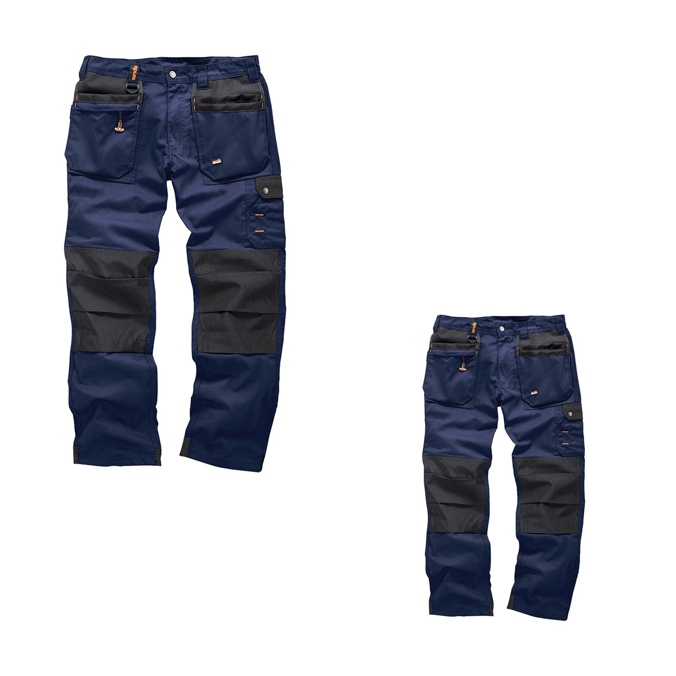 Scruffs Worker Plus Work Trousers 38L Navy Cargo Combat Hard Wearing Trouser