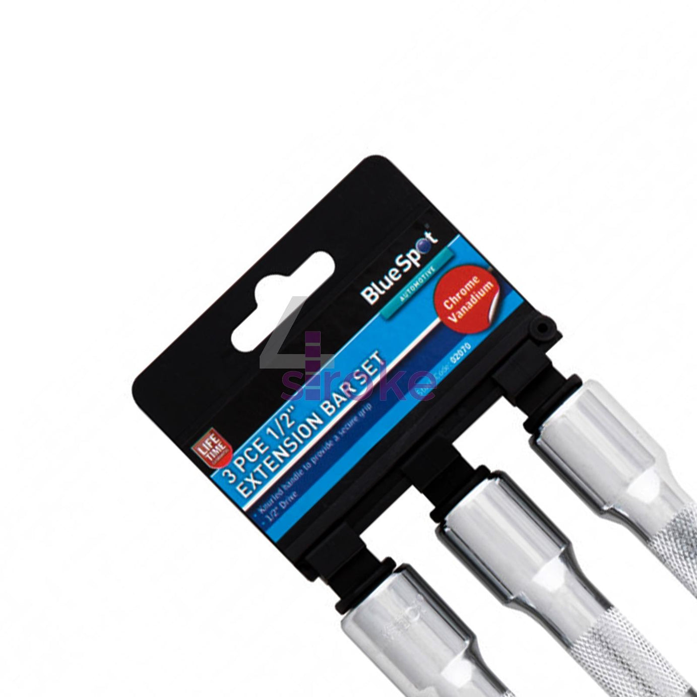 BlueSpot 3 Piece Spring Loaded 1/2 Inch Extension Bar Set 3, 5 and 10 Inch