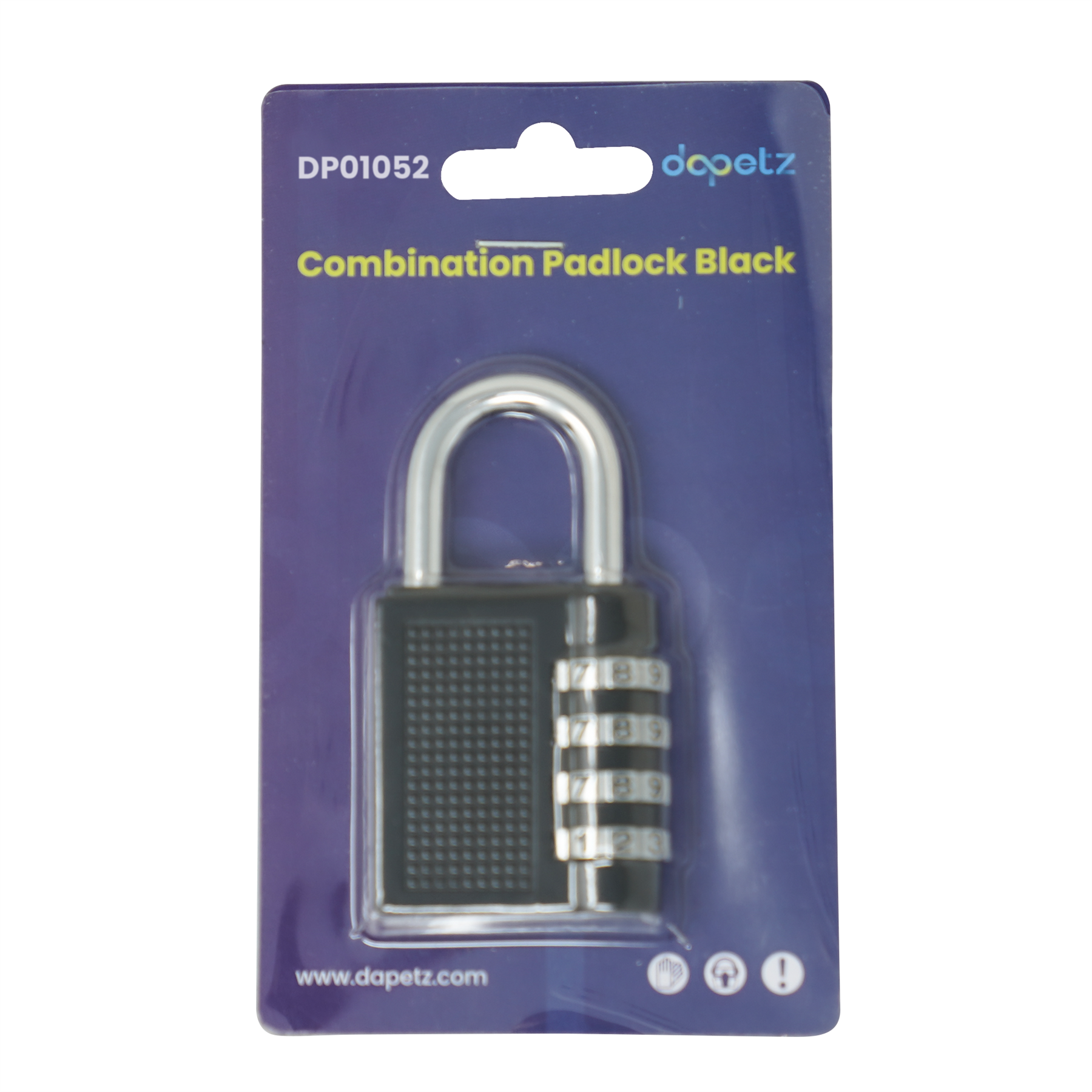 Combination Padlock 4-Digit Outdoor Weatherproof Security School Lock Travel Black 2Pc