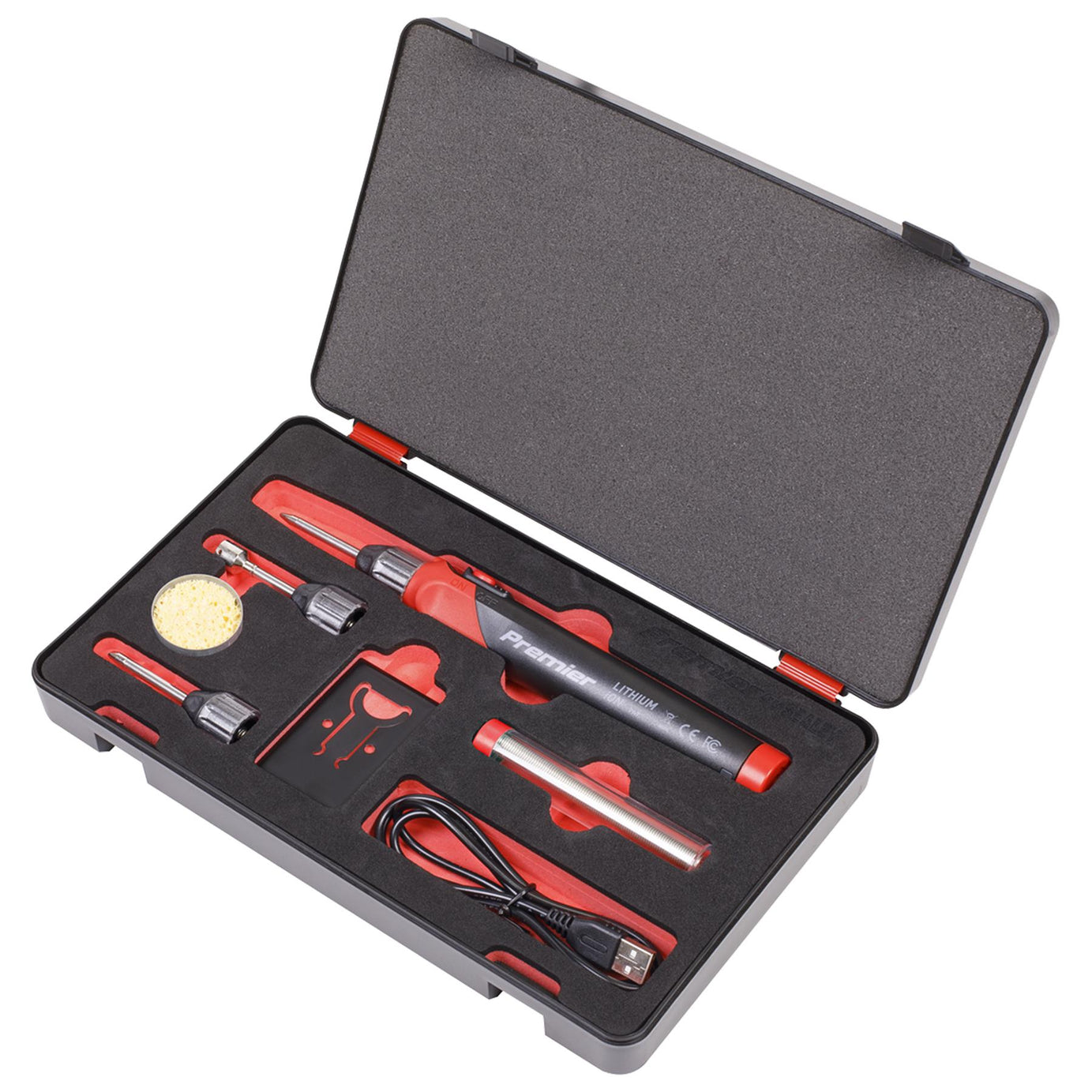 Sealey Lithium-ion Rechargeable Soldering Iron Kit 30W