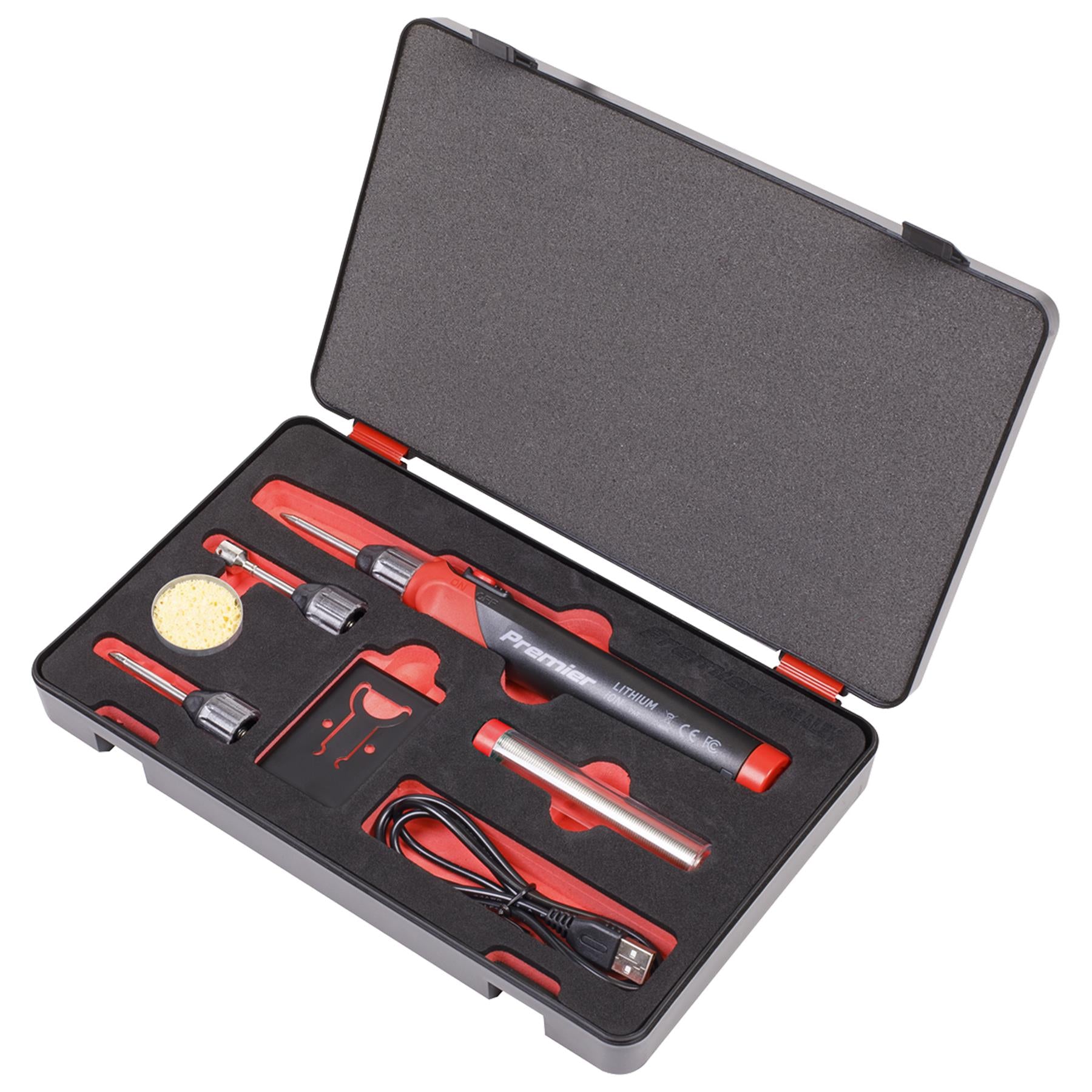 Sealey Lithium-ion Rechargeable Soldering Iron Kit 30W