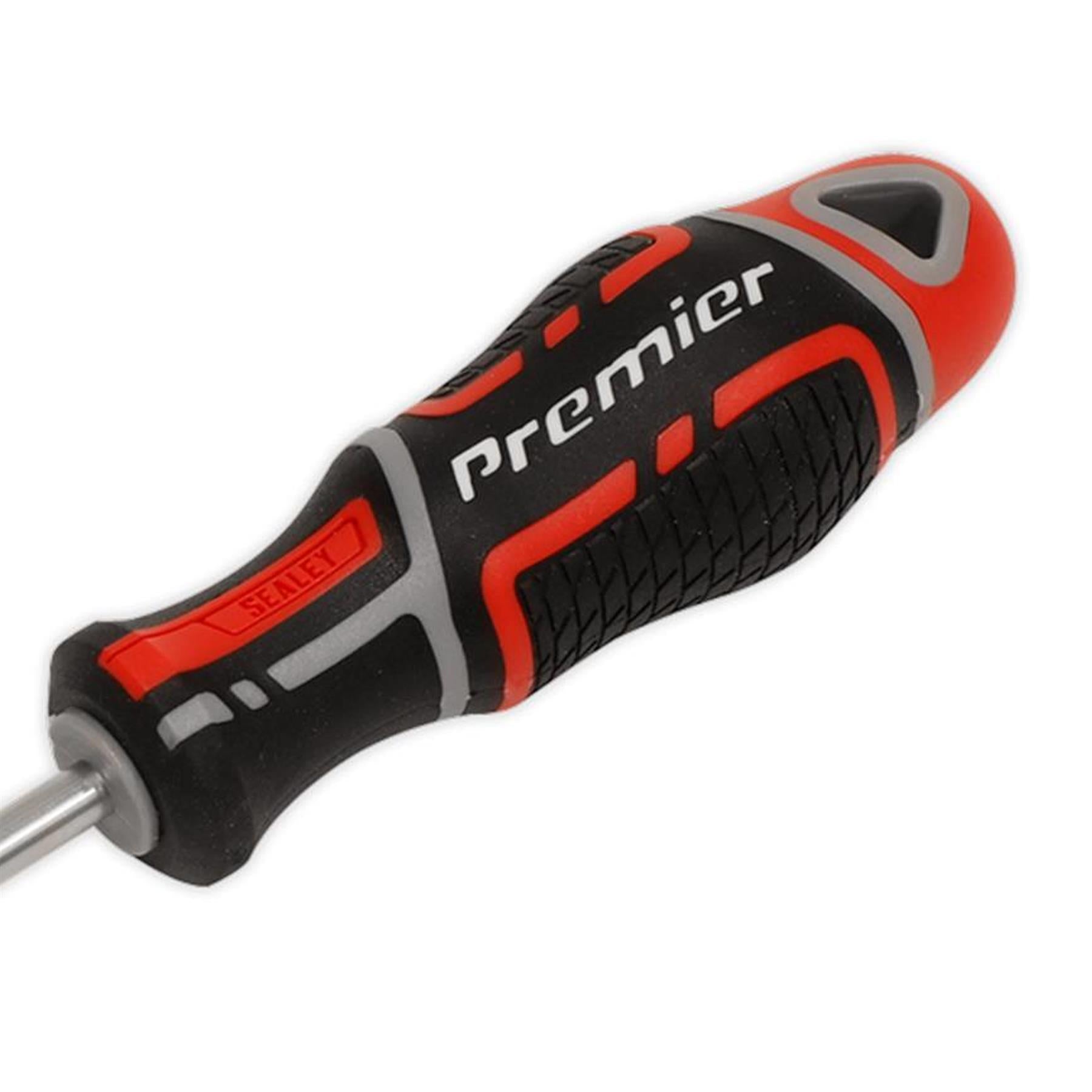 Sealey Screwdriver Pozi Pozidriv #2 x 100mm Soft Grip Handle Magnetic GripMAX