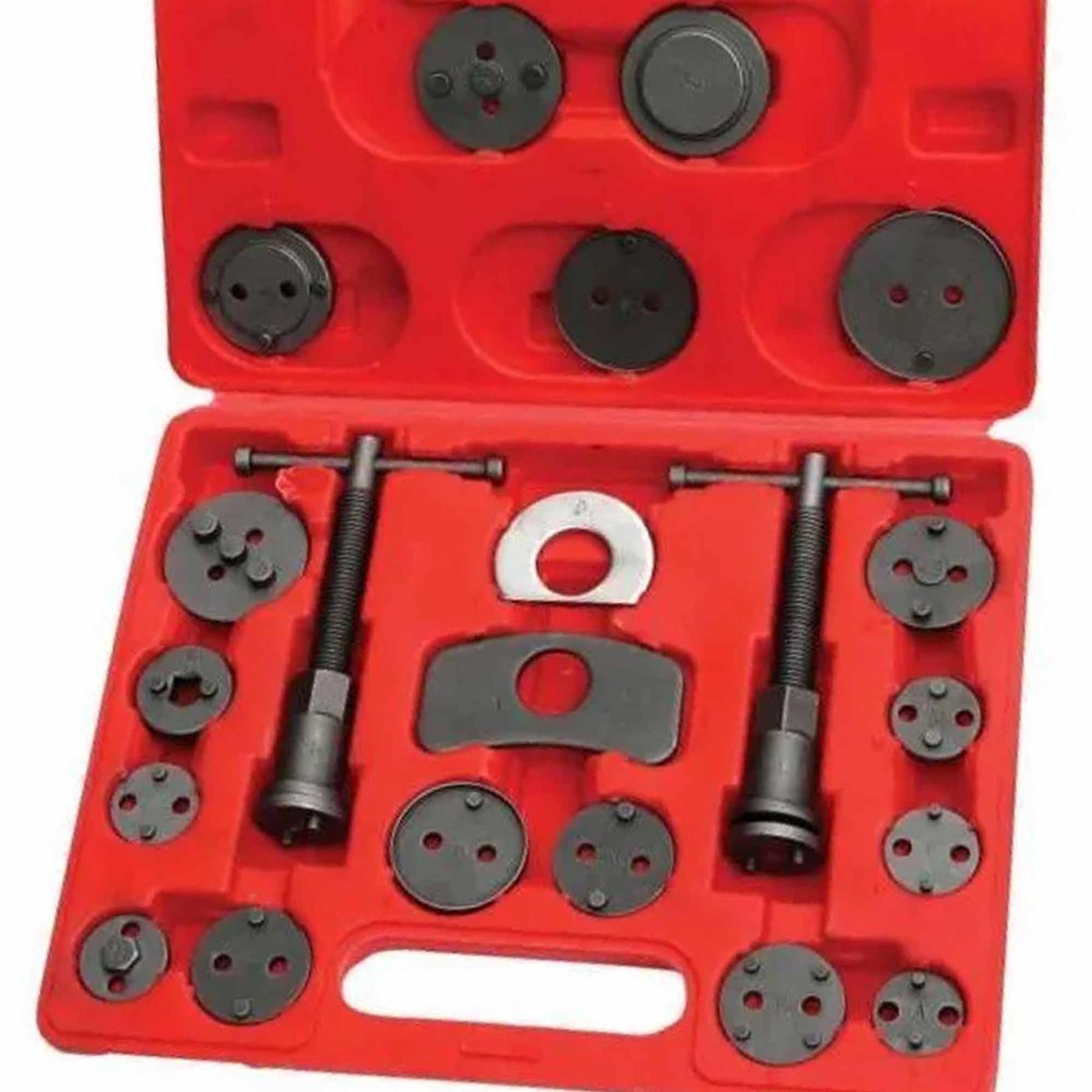 21 Pc Brake Caliper Piston Rewind Return Wind Back Tool Kit Set Left & Right Handed Thread