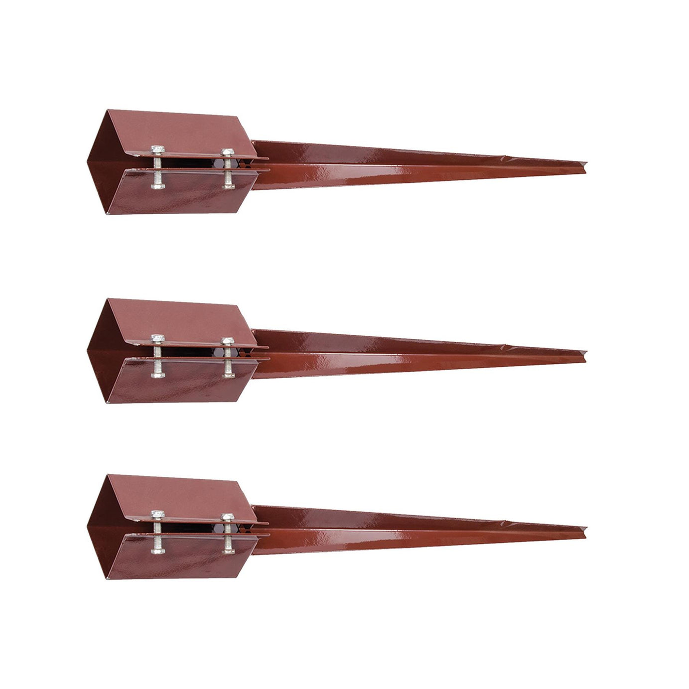 Fence Post Spike Support Holders Drive Down 750mm 3" 75 mm Like Metpost Holder 3PC