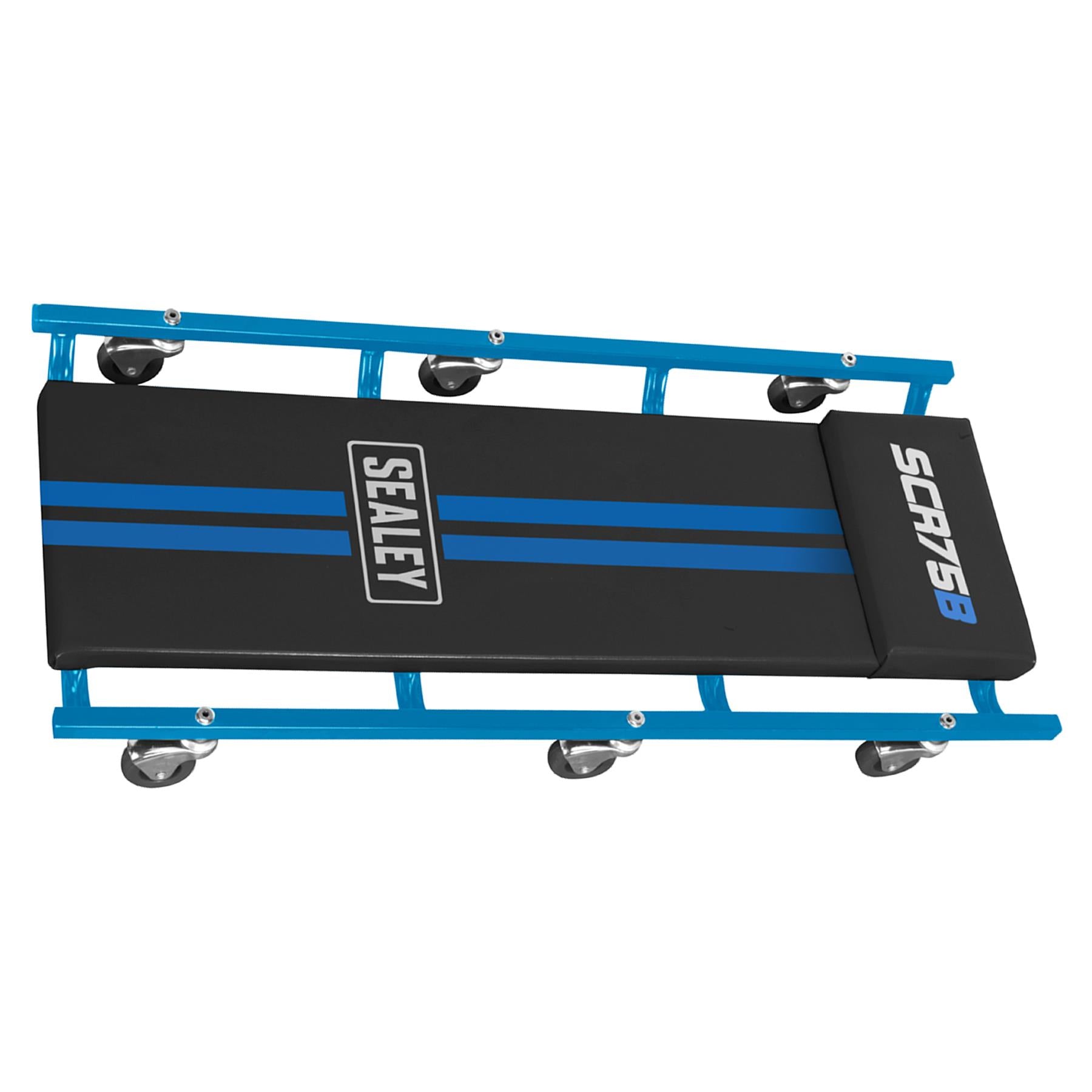 Sealey 36" American-Style Creeper w/ Steel Frame & 6 Wheels - Blue
