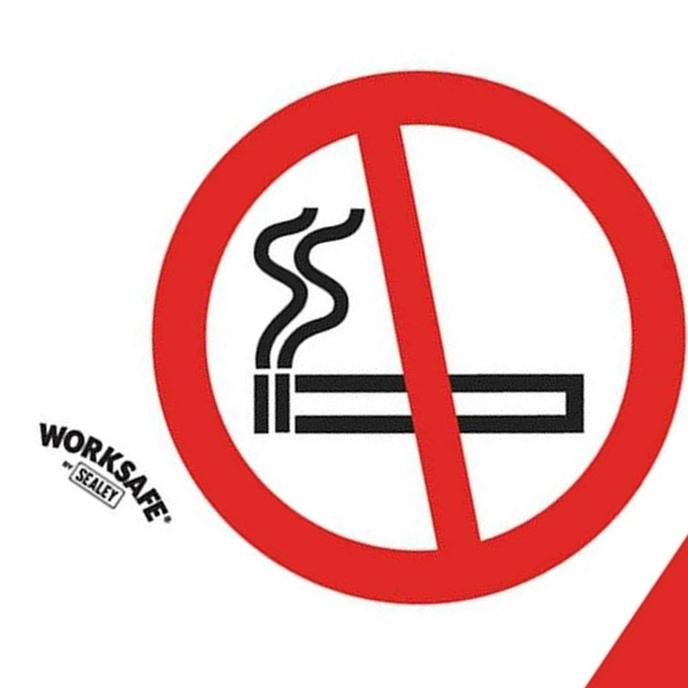Sealey Safety Sign - No Smoking - Rigid Plastic - Pack of 10