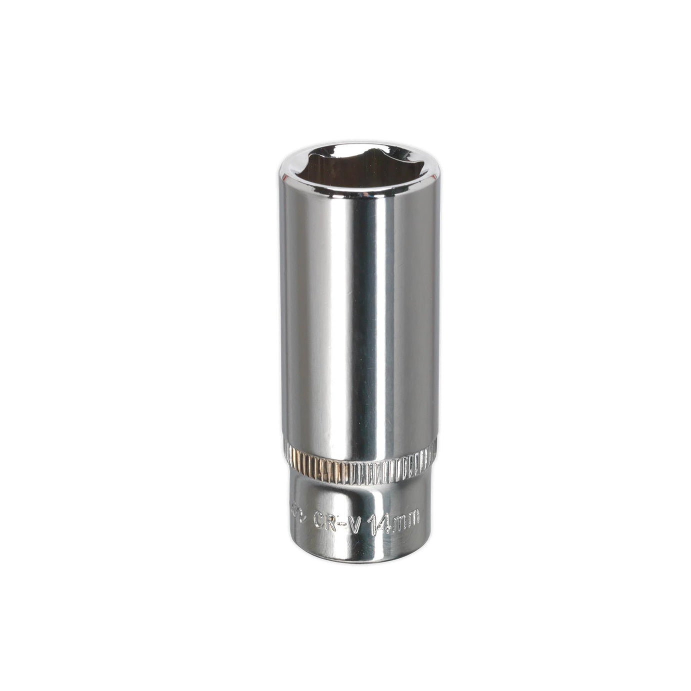 Sealey WallDrive Socket 14mm Deep 1/4"Sq Drive Fully Polished