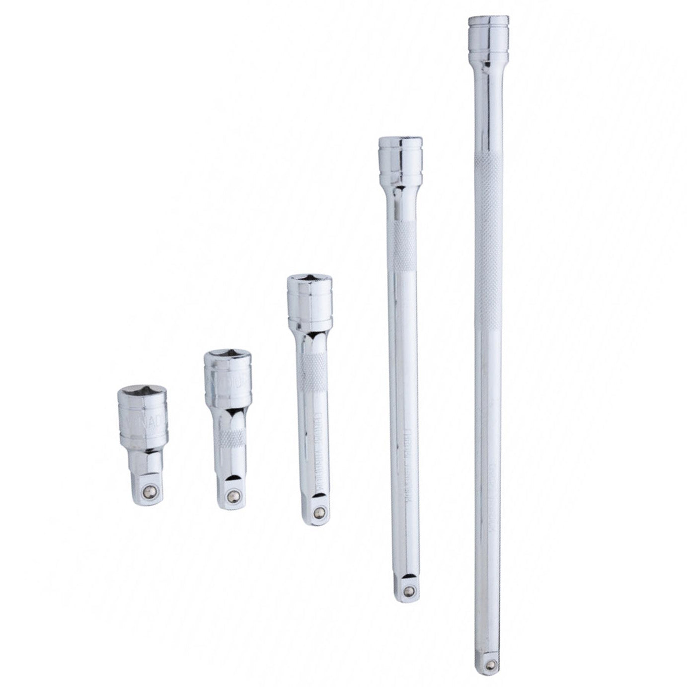 BlueSpot 5pc 1/2" Drive Socket Extension Bar Set 50 75 125 250 & 375mm Long