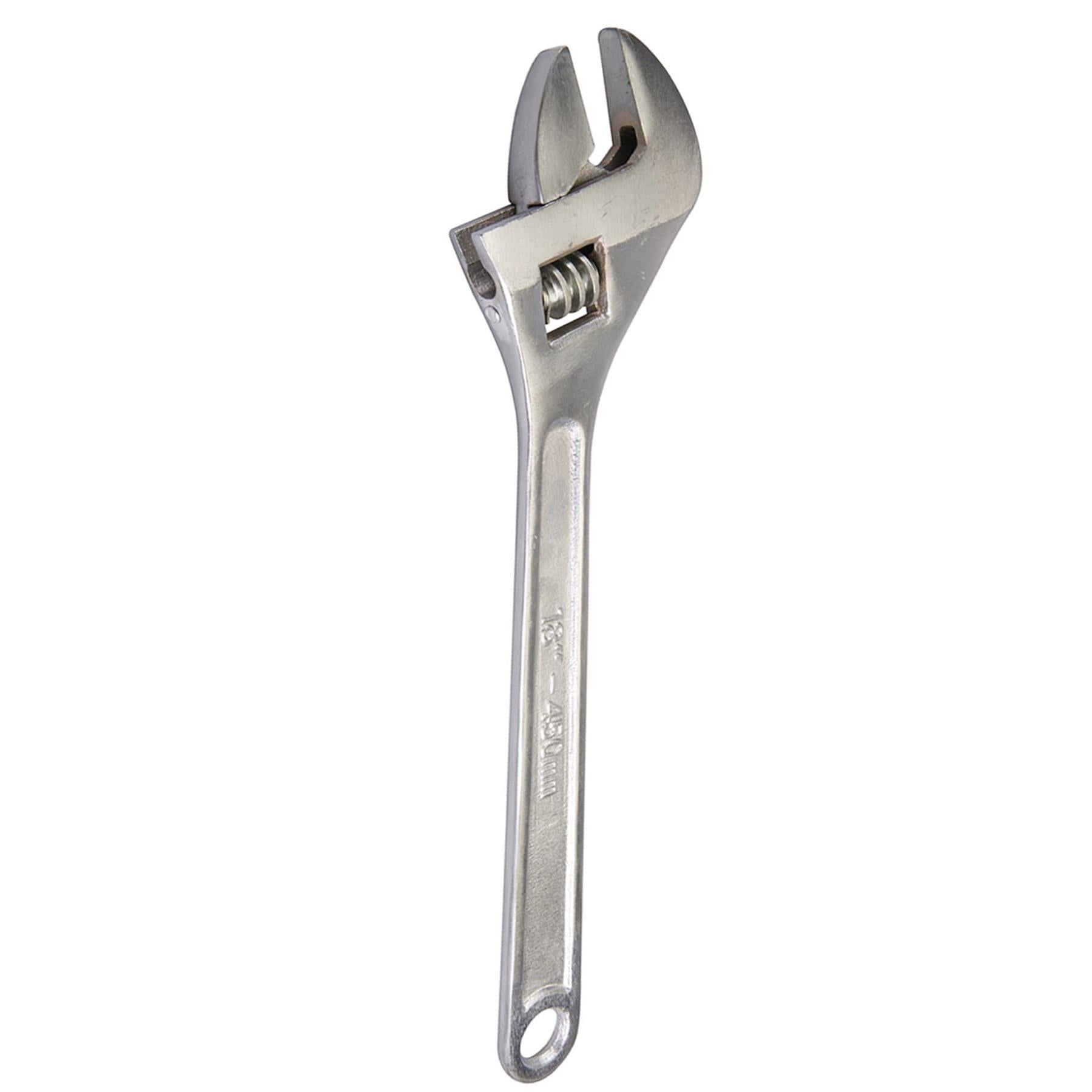 Adjustable Wrench 450mm Length - Jaw 50mm Drop-Forged Chrome Plated New