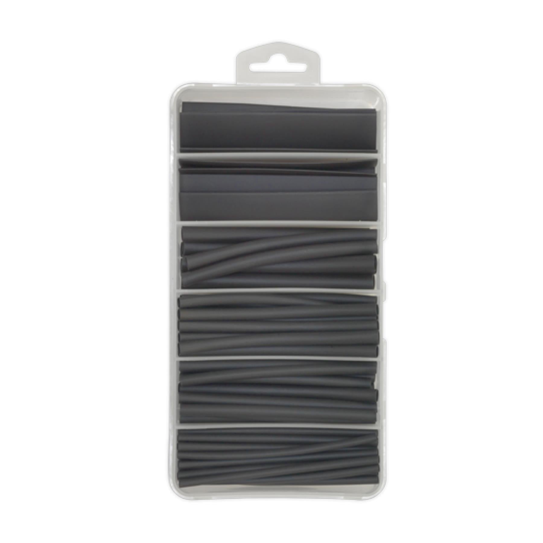 Sealey Heat Shrink Tubing Assortment 95pc 100mm Black