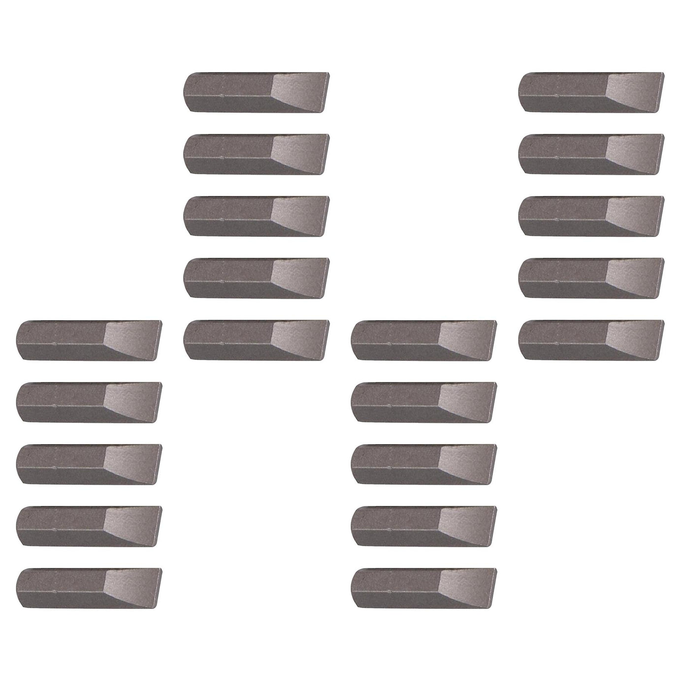 Slotted Screwdriver Bits 7mm CRV Chrome Vanadium Steel 1/4" Hex Drive 20Pcs
