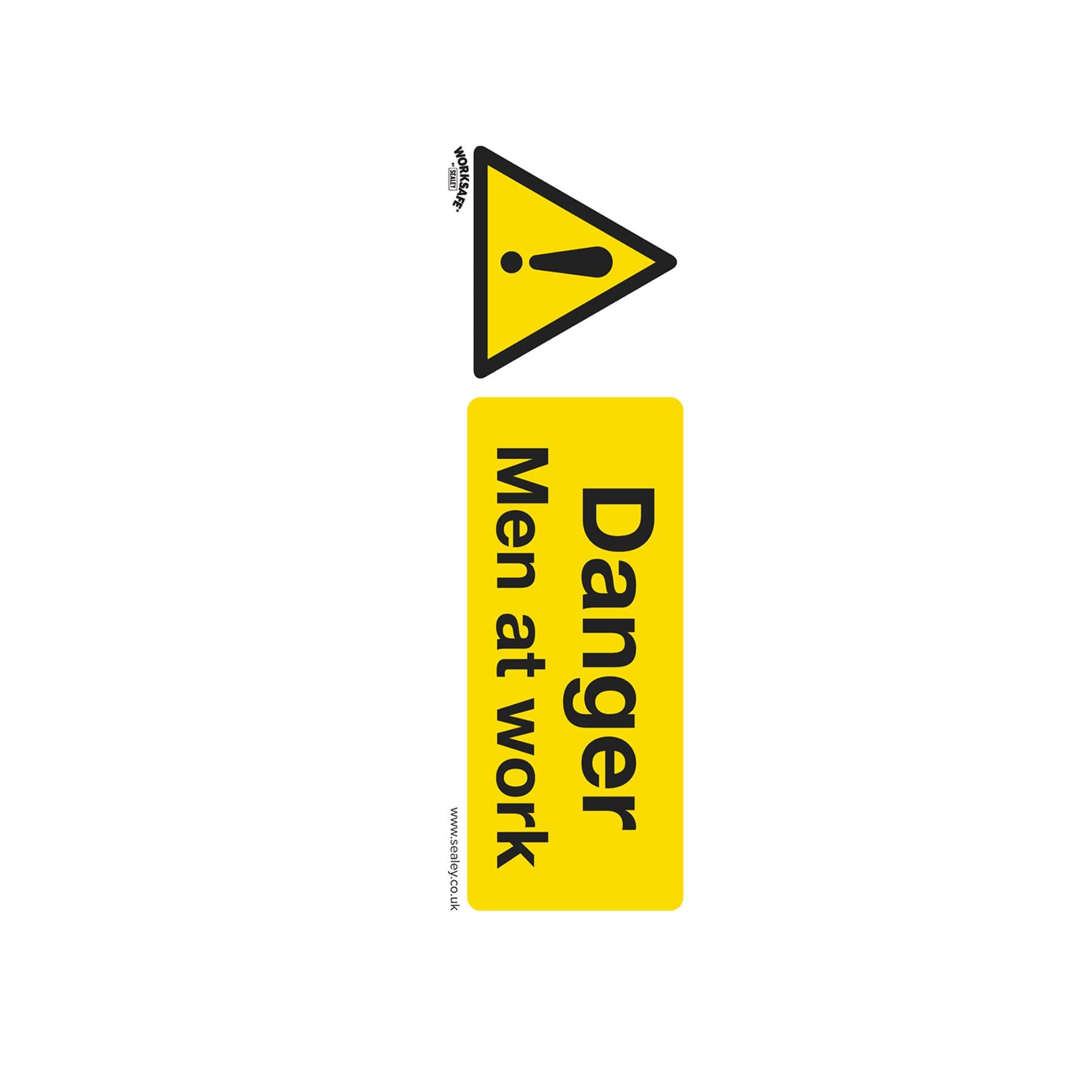 Sealey Safety Sign - Danger Men At Work - Rigid Plastic-Pack of 10