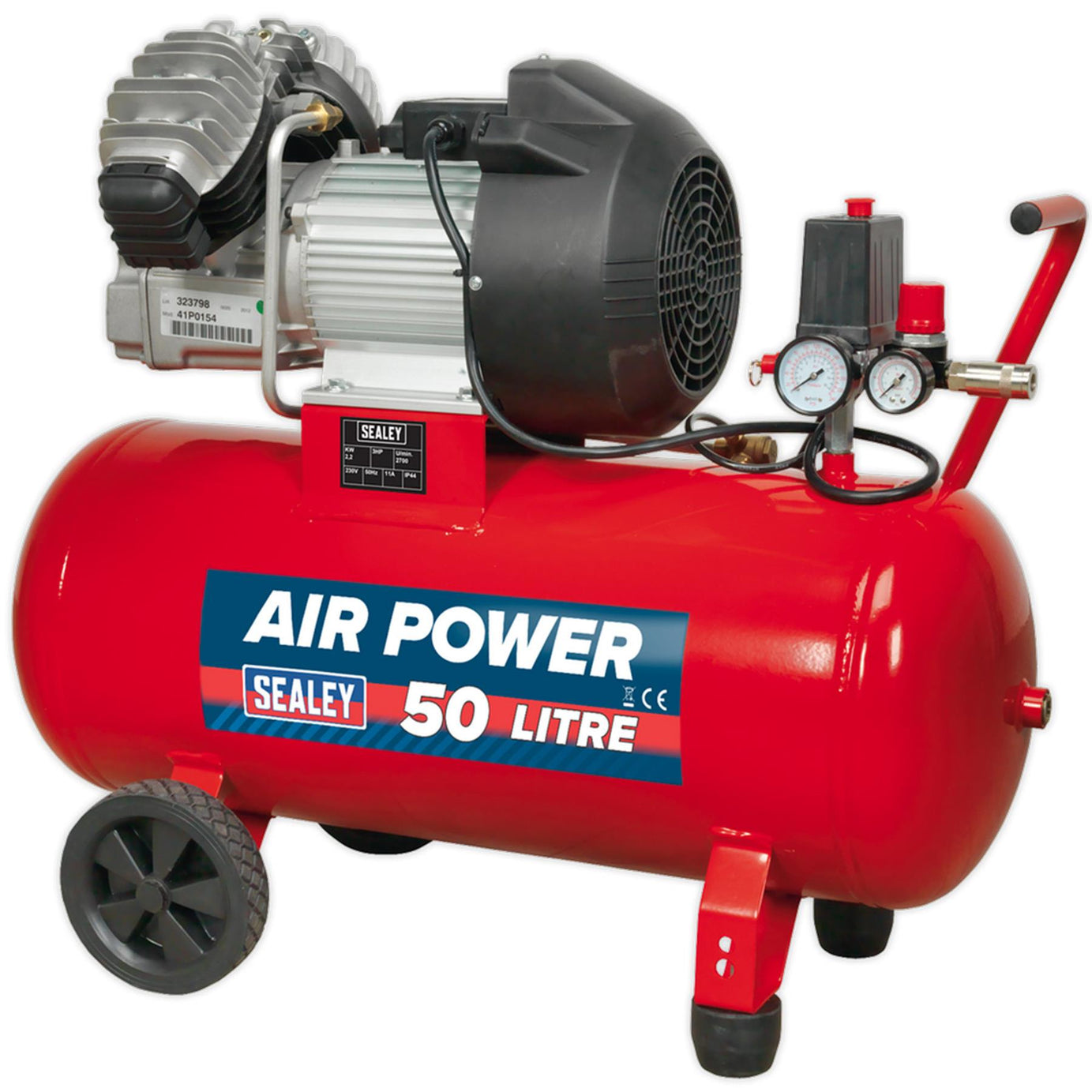 Sealey Compressor 50L V-Twin Direct Drive 3hp