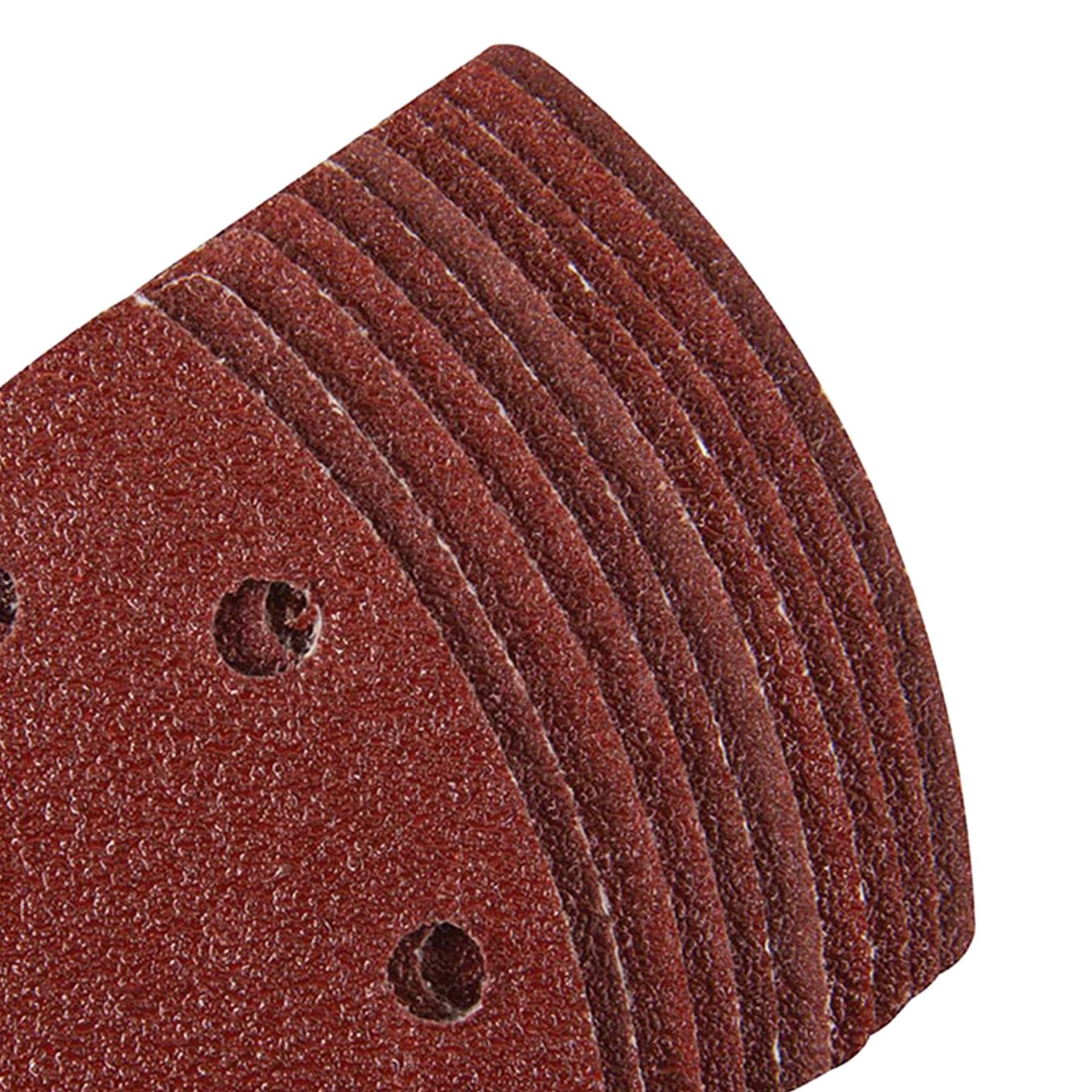 40Pk Triangle Sanding Sheets 90mm 60 80 120 240 Grit Hook & Loop Aluminium Oxide