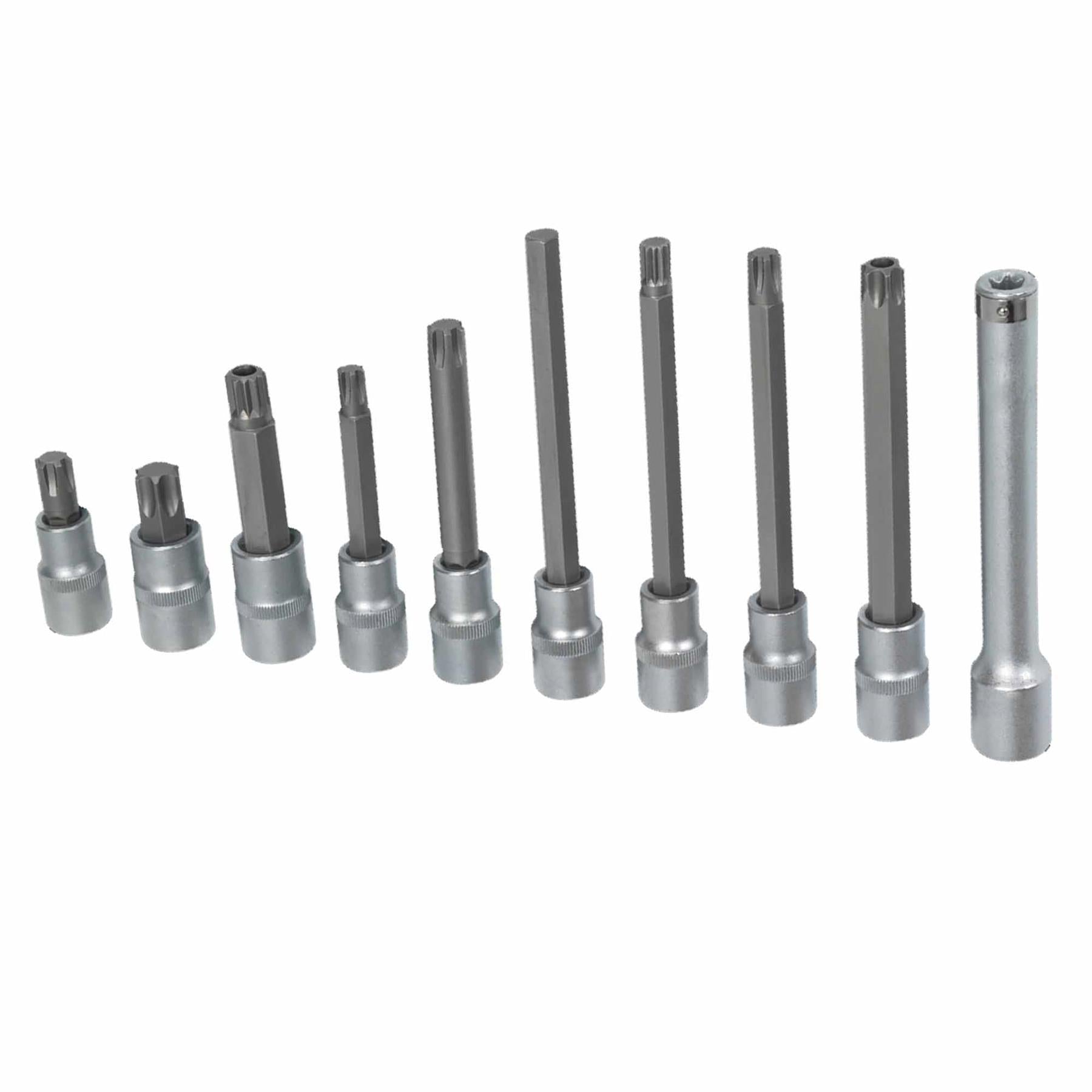 Sealey Head Bolt Socket Bit Set 10pc 1/2"Sq Drive