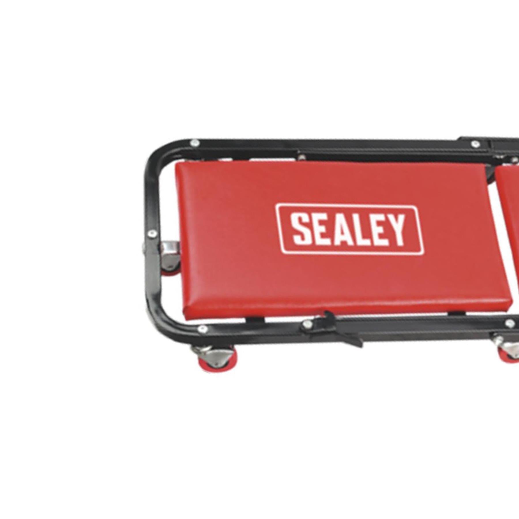 Sealey Creeper/Seat Steel with 7 Wheels & Adjustable Head Rest