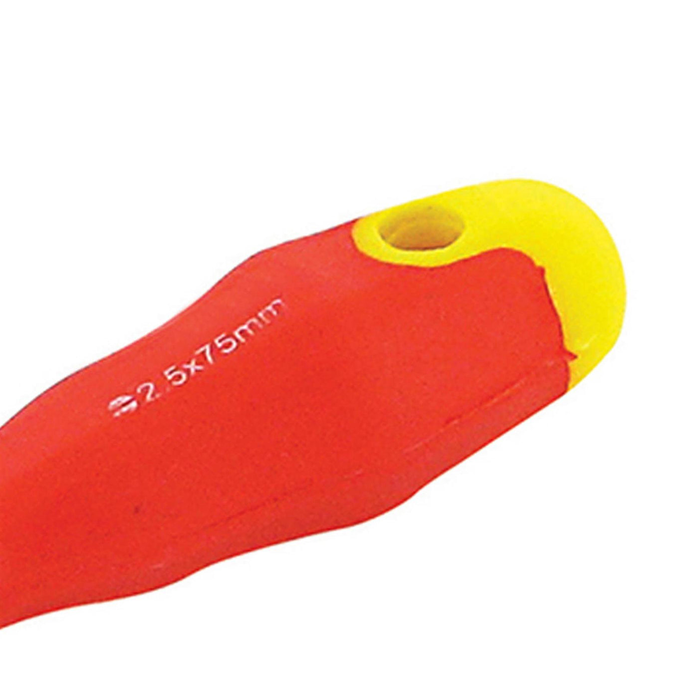 Insulated Soft-Grip Screwdriver Slotted 2.5 X 75mm With Hardened Slotted Tip