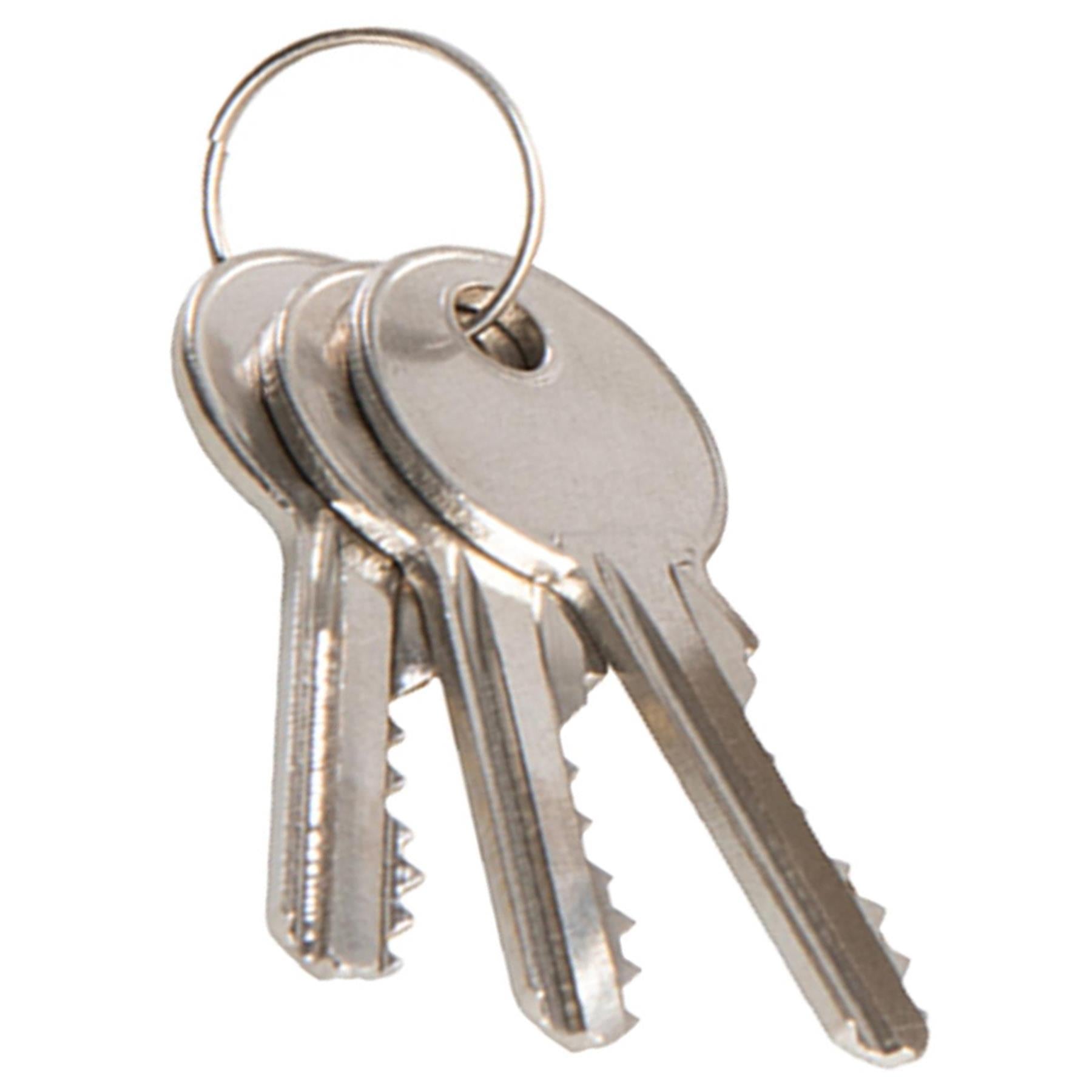 Brass Padlock Long Shackle 50mm Multi-Pin Tumbler Includes 3 Brass Keys