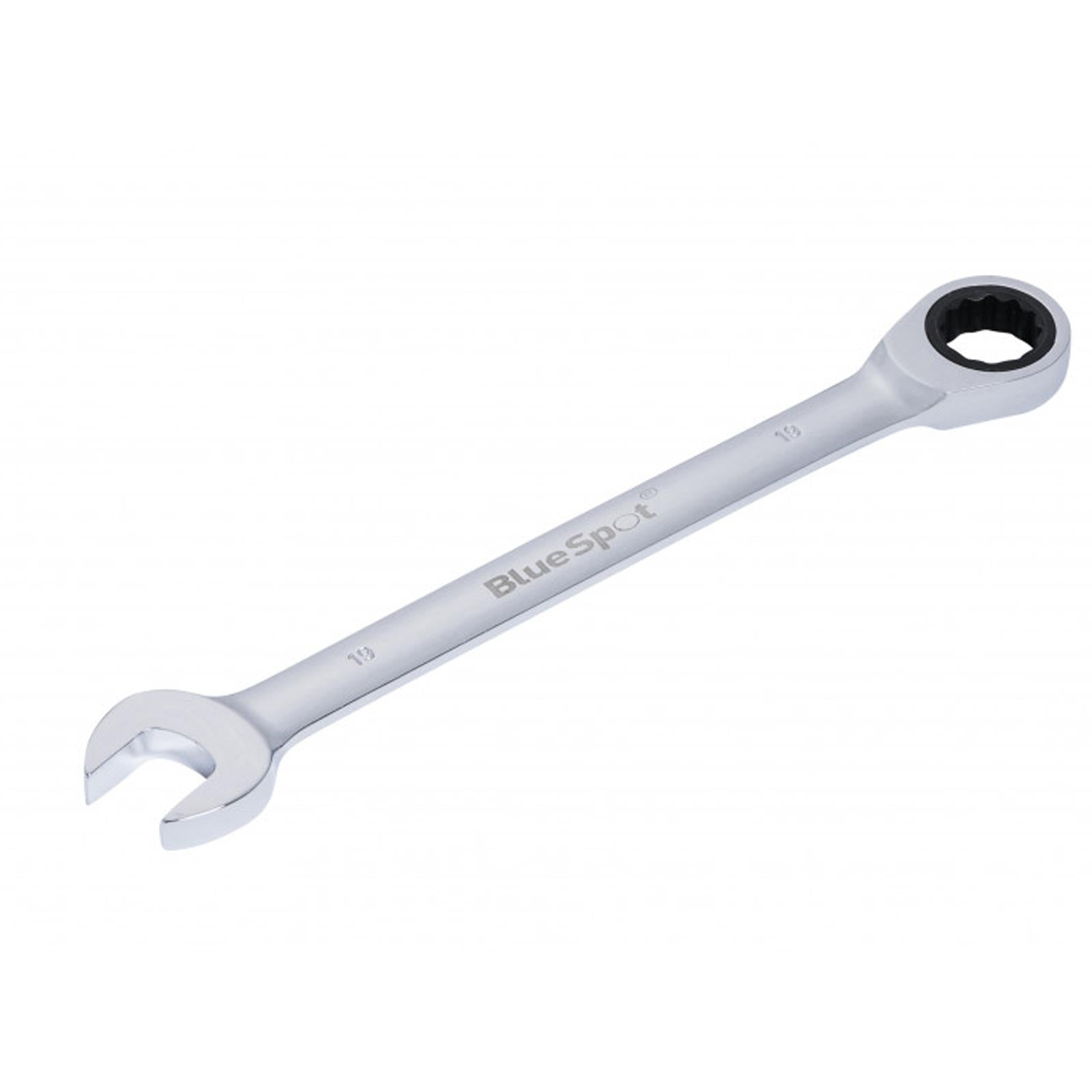 Blue Spot Fixed head Ratchet Spanner Combination Ring open end Wrench 19mm