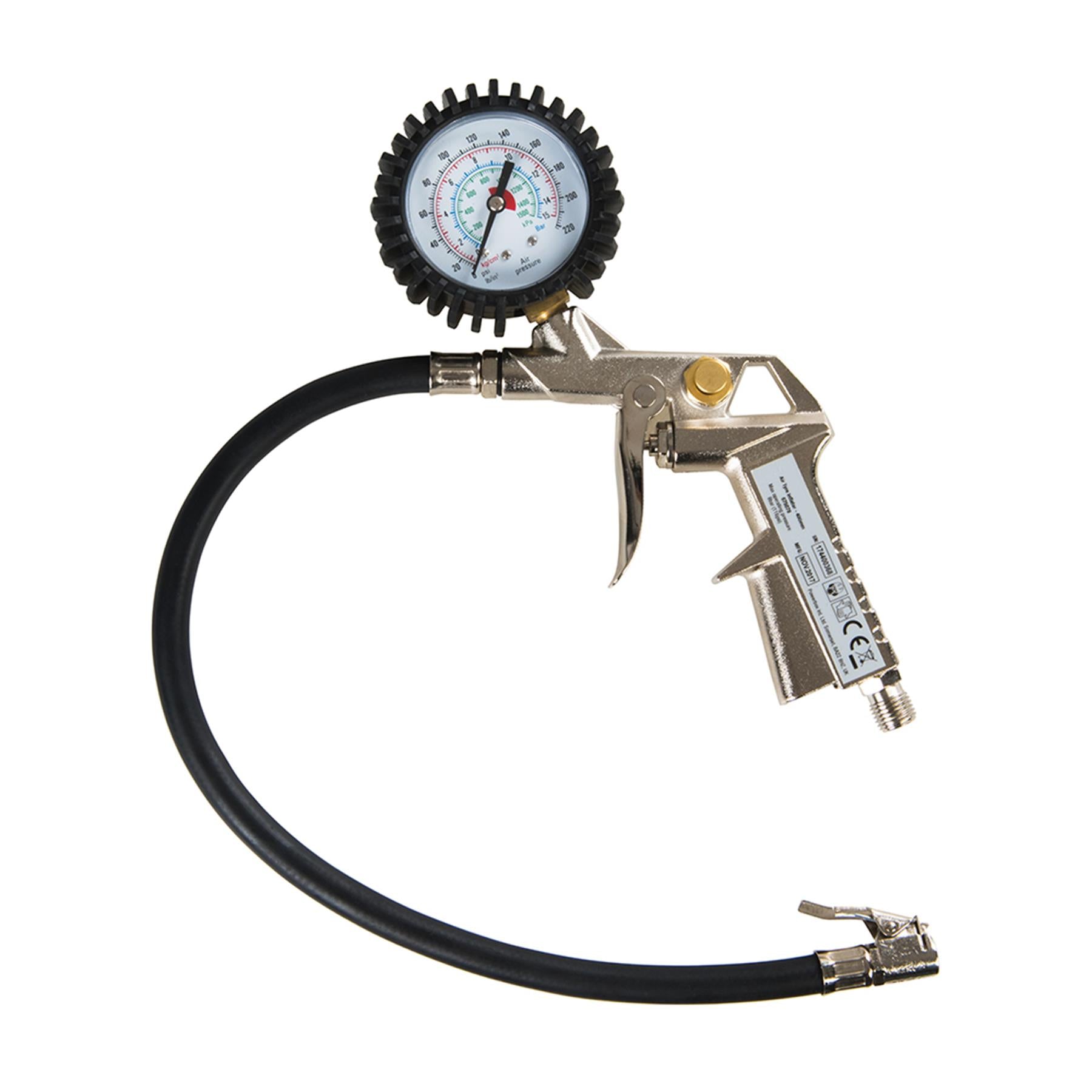 Airline Tyre Inflator & Gauge BSP 1/4" Coupling For All Type Motor Vehicles