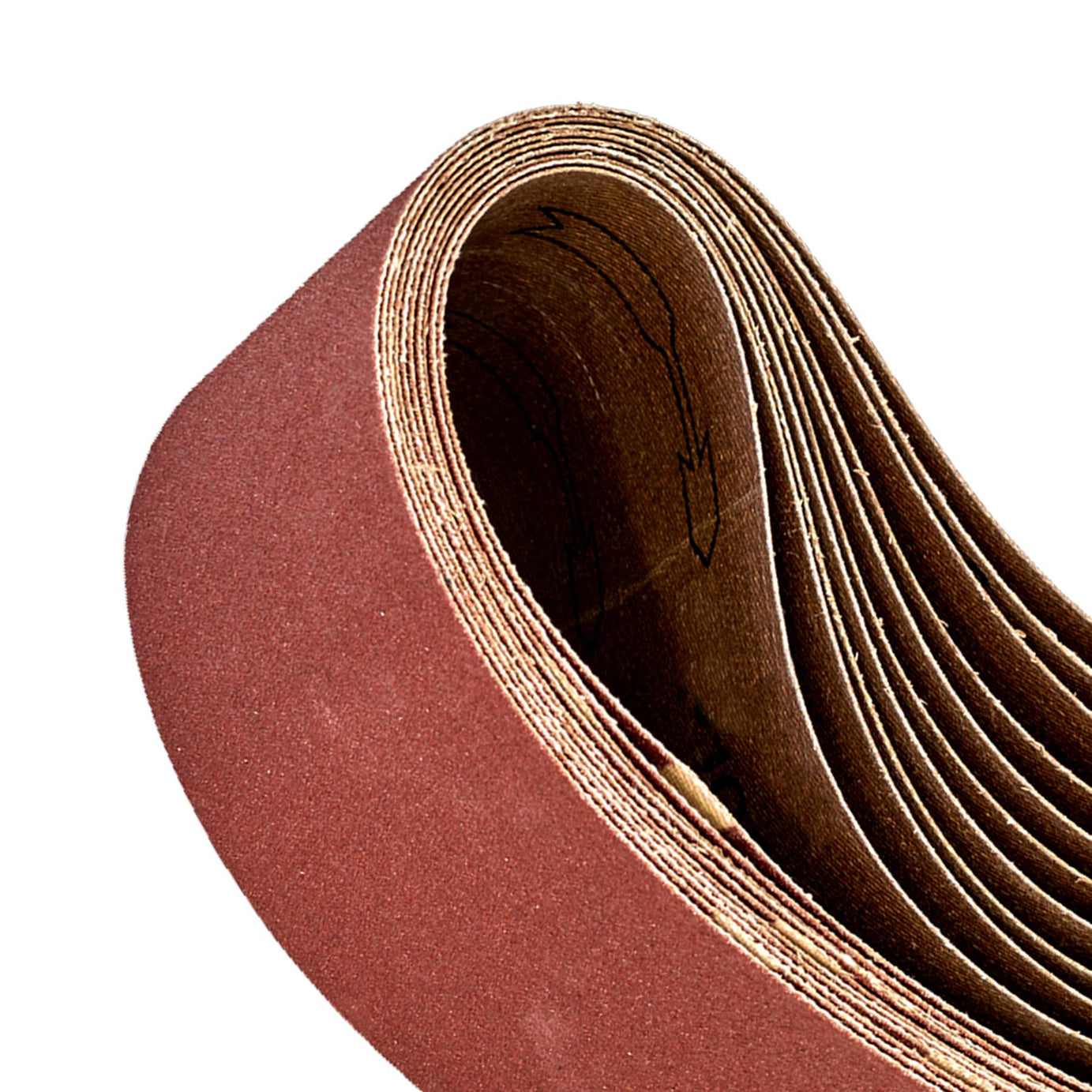 Sanding Belt 75 x 533mm 120Grit - Aluminium oxide   Pack of 10 Sealey
