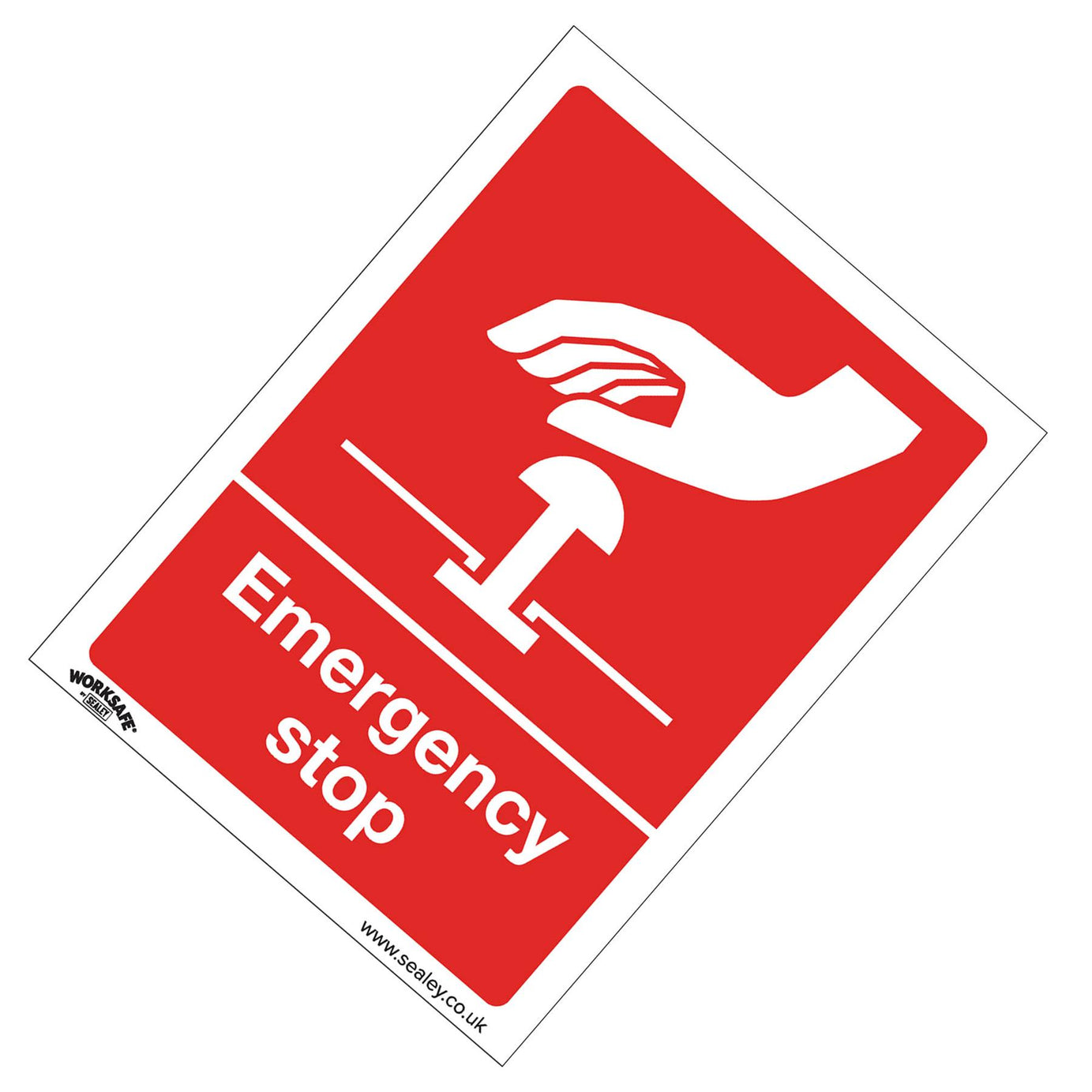 Safe Conditions Safety Sign - Emergency Stop - Self-Adhesive Vinyl