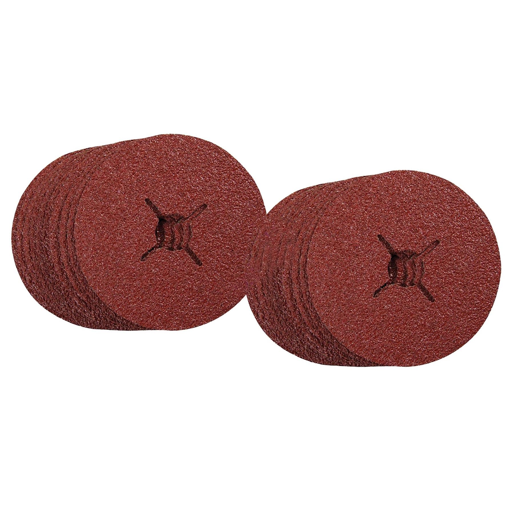 30 Pk Fibre Sanding Sanding Discs 115 X 22.23mm Mix Grit Aluminium Oxide Resin