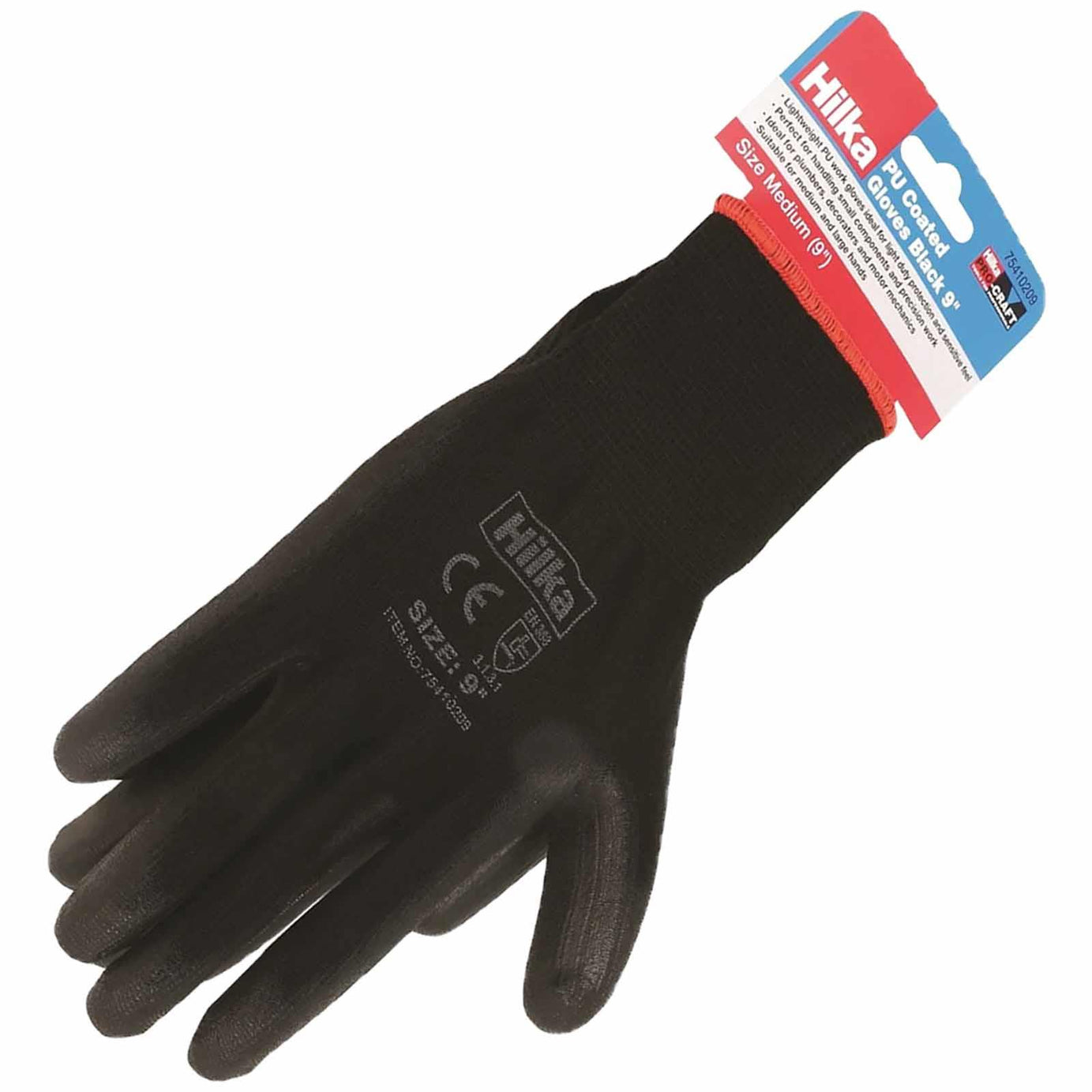 Black PU Work Gloves