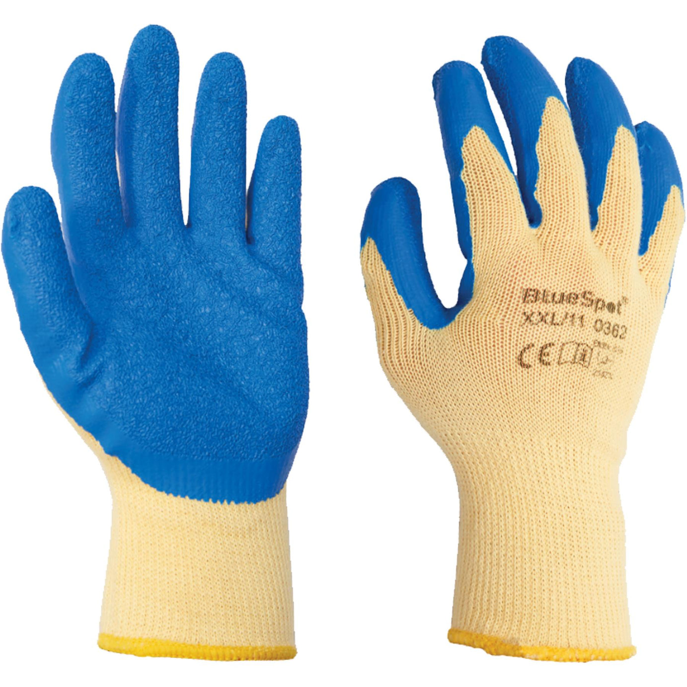 Blue Spot  Latex Grip Gloves (XXL)