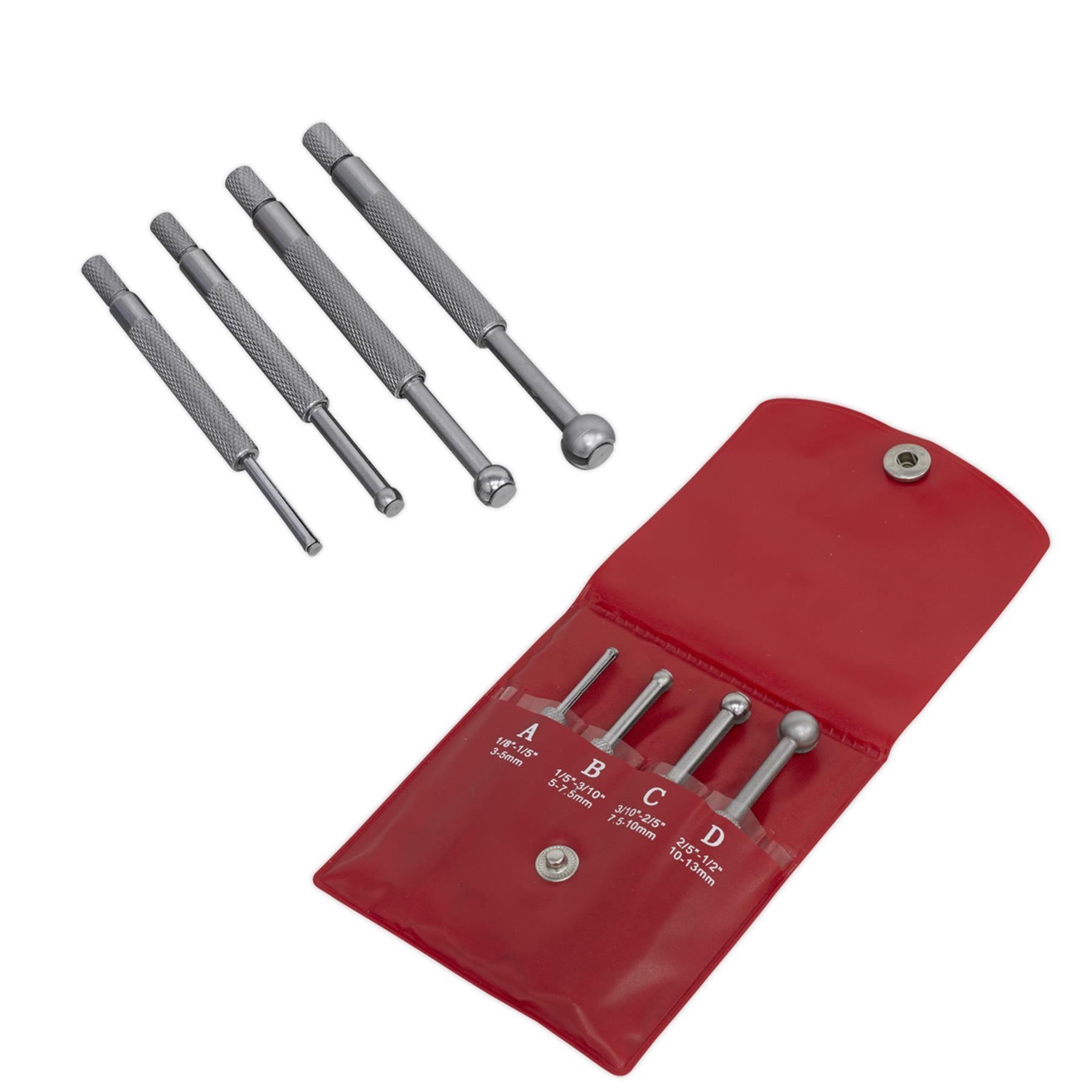 Sealey Small Hole Gauge Set With Smooth Secure Handling. 4pc