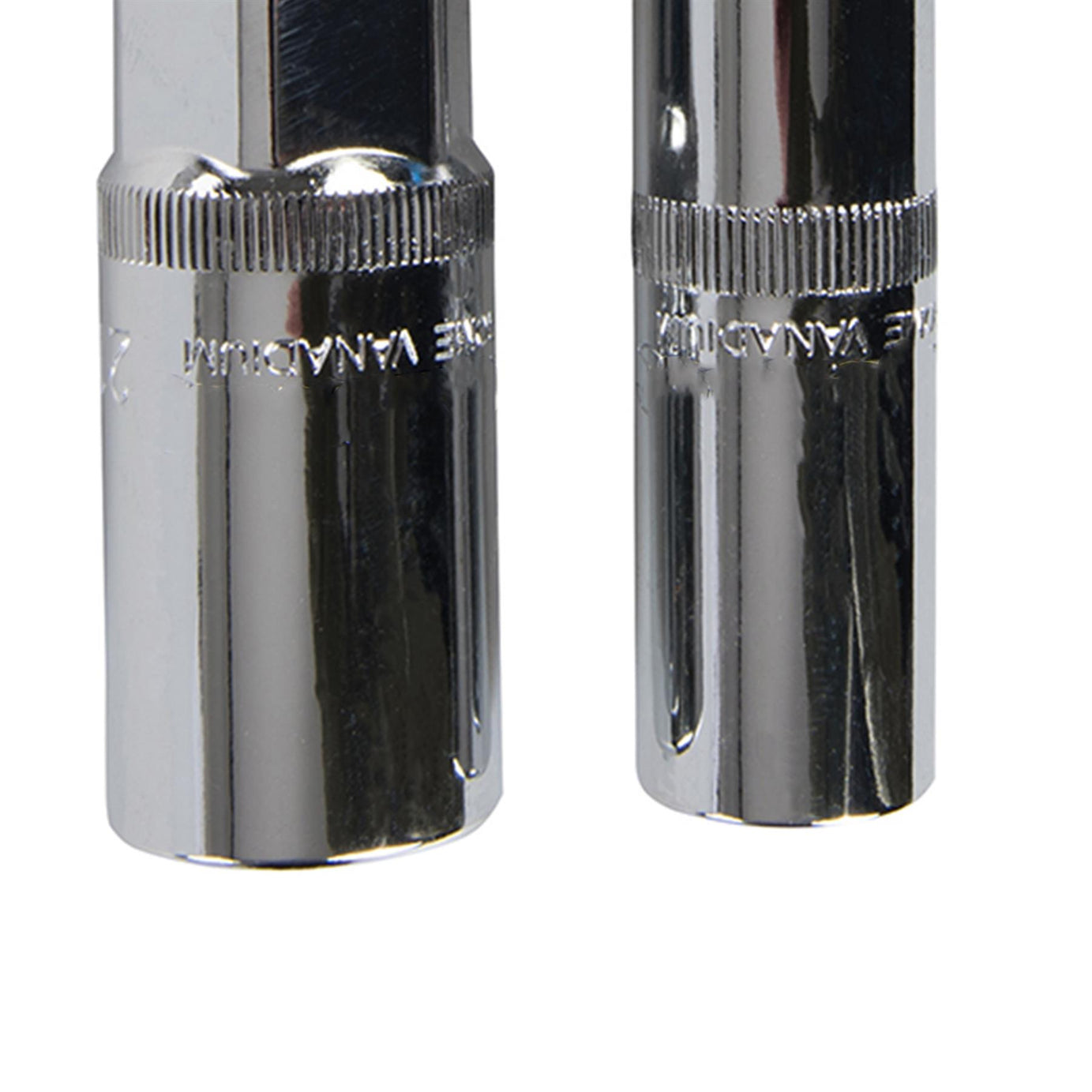 2 Pce 1/2" Spark Plug Deep Socket Set 16mm & 21mm Chamfered End Positive Nut Loc