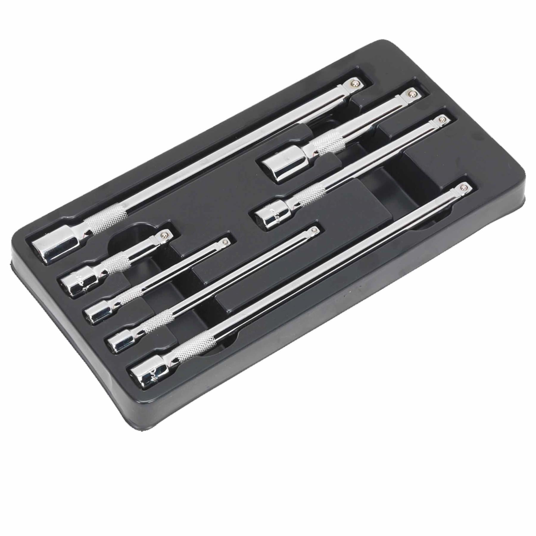 Sealey Wobble/Rigid Extension Bar Set 7pc 1/4", 3/8" & 1/2"Sq Drive