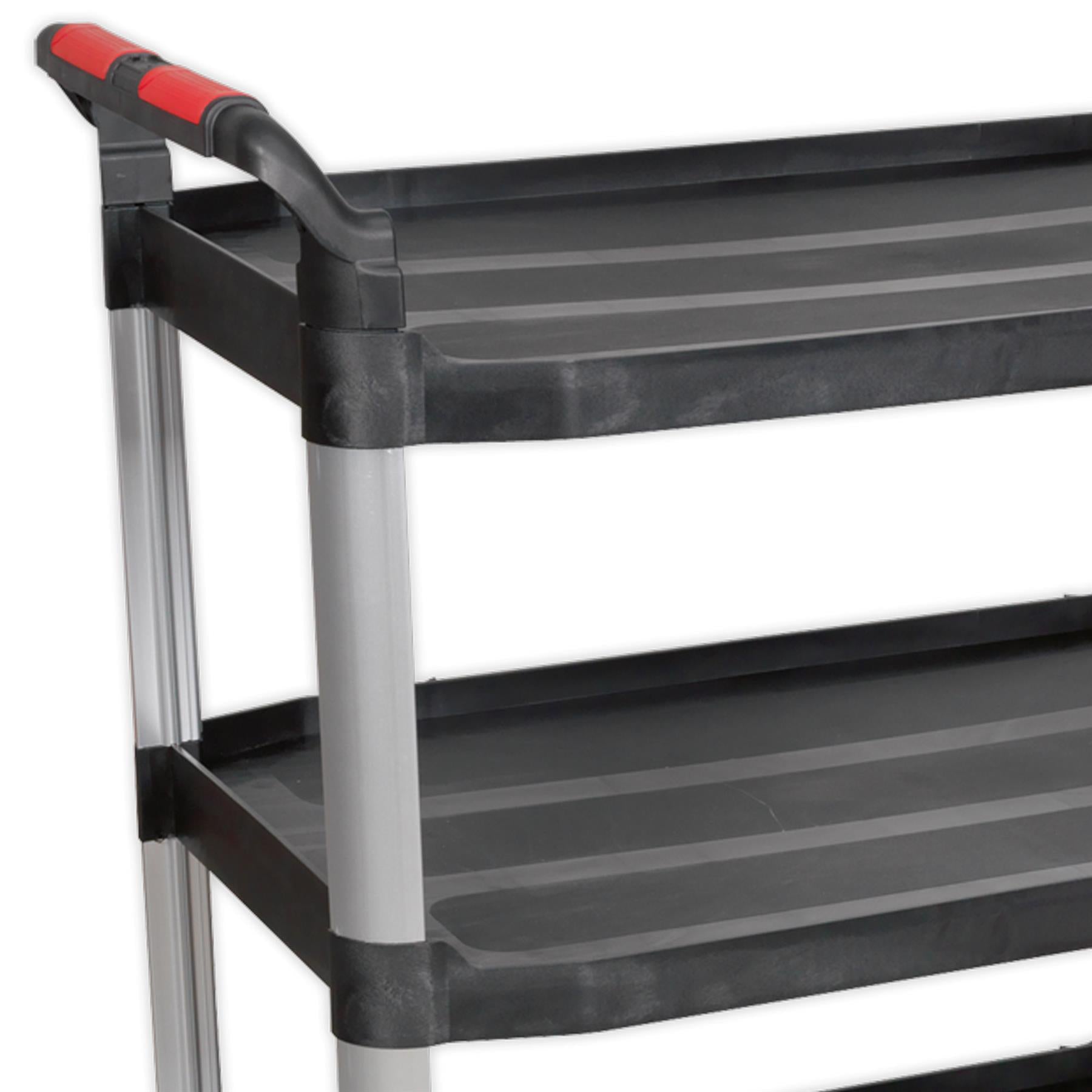 Sealey Workshop Trolley 3-Level Composite  40kg capacity per shelf