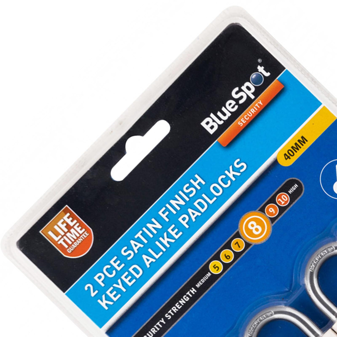 Bluespot 2pce 40mm Keyed Alike Padlocks Same Keys Satin Finish Lifetime Warranty