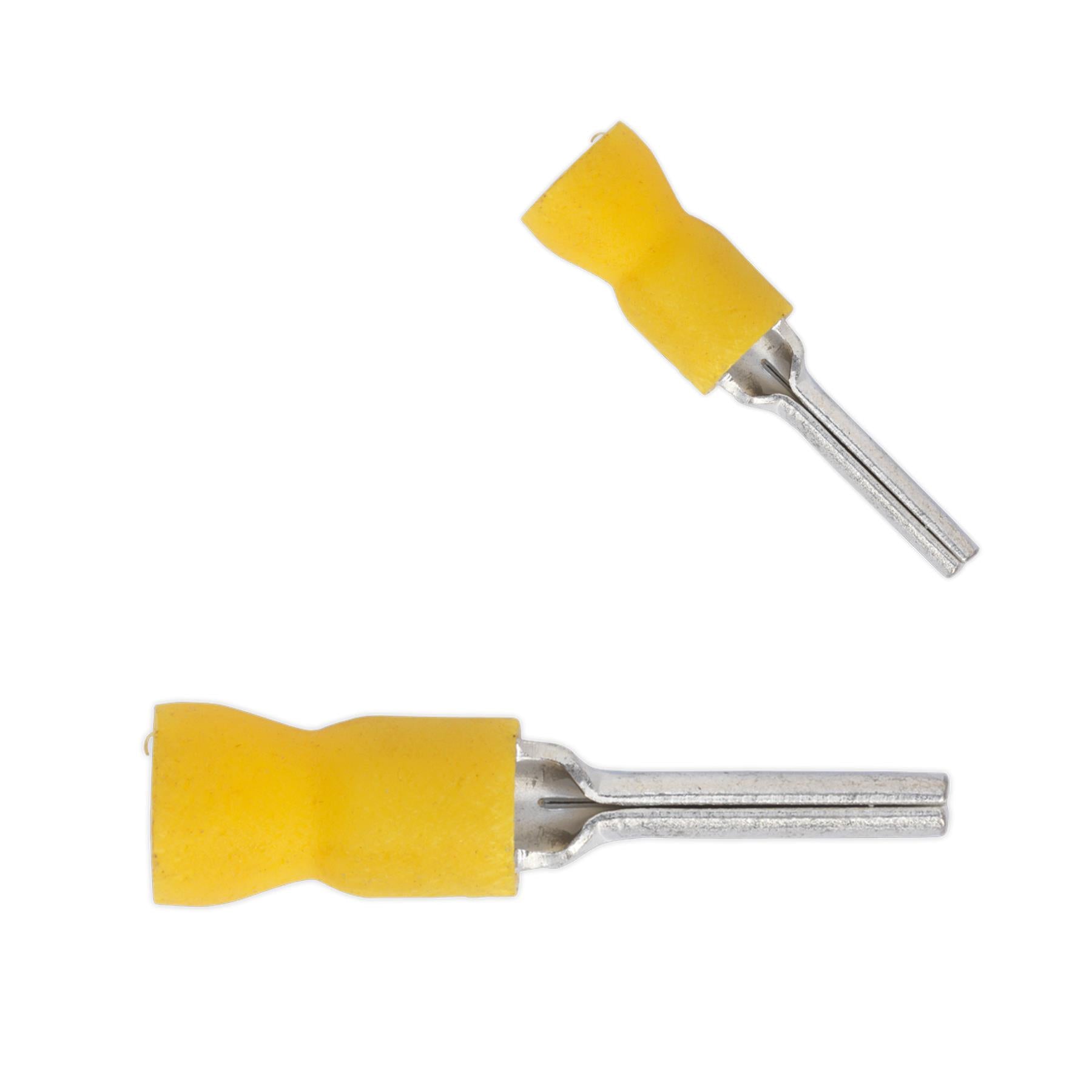 Sealey Easy-Entry Pin Terminal 14 x Ø2.9mm Yellow Pack of 100