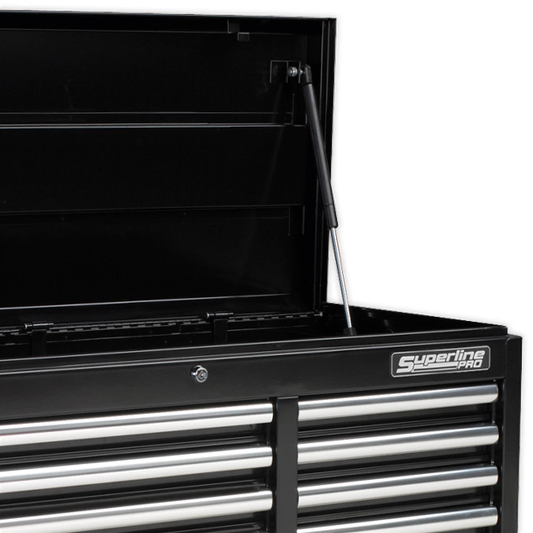 Sealey Topchest 10 Drawer Ball Bearing Slides Heavy-Duty - Black