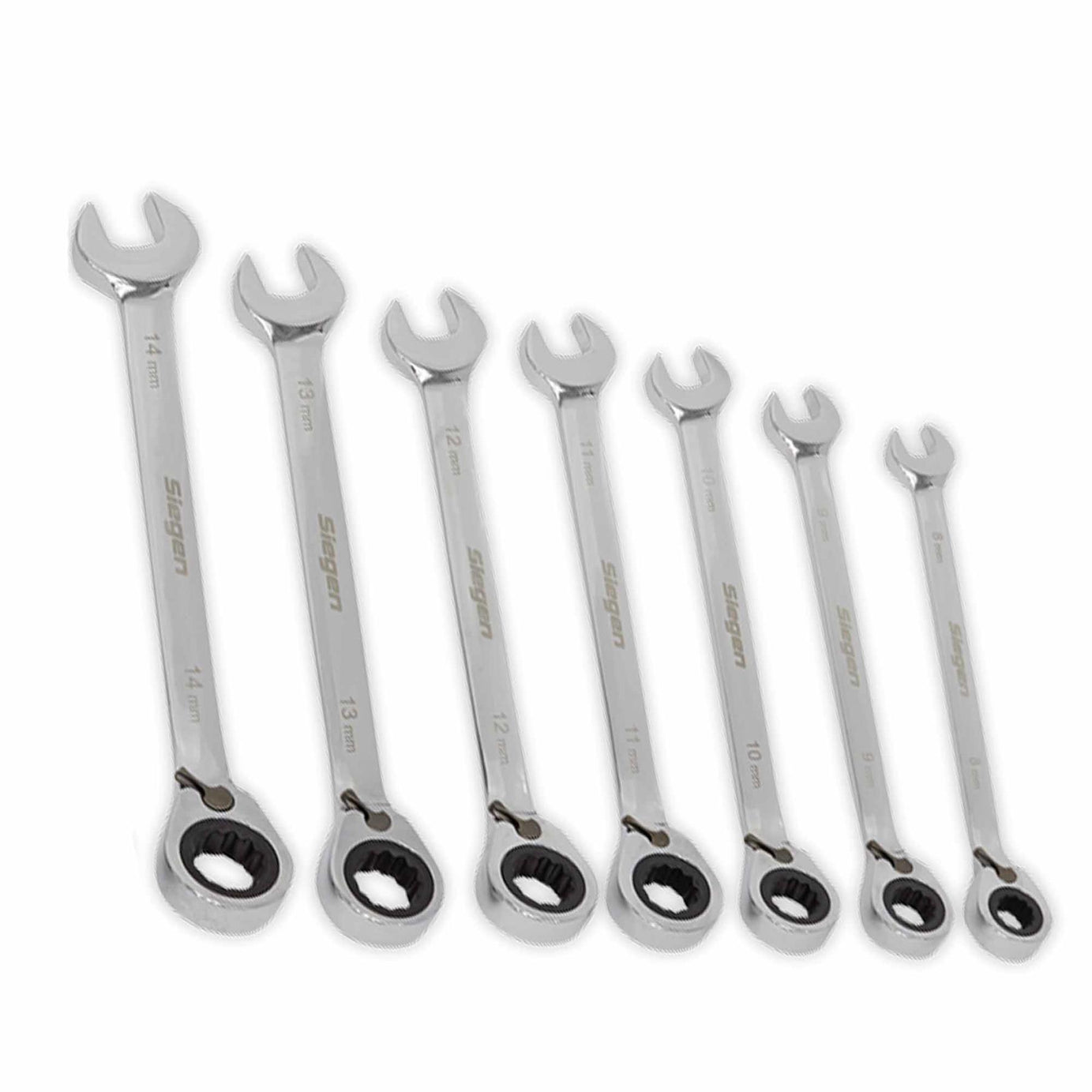 Sealey Reversible Ratchet Combination Spanner Set 12pc Metric
