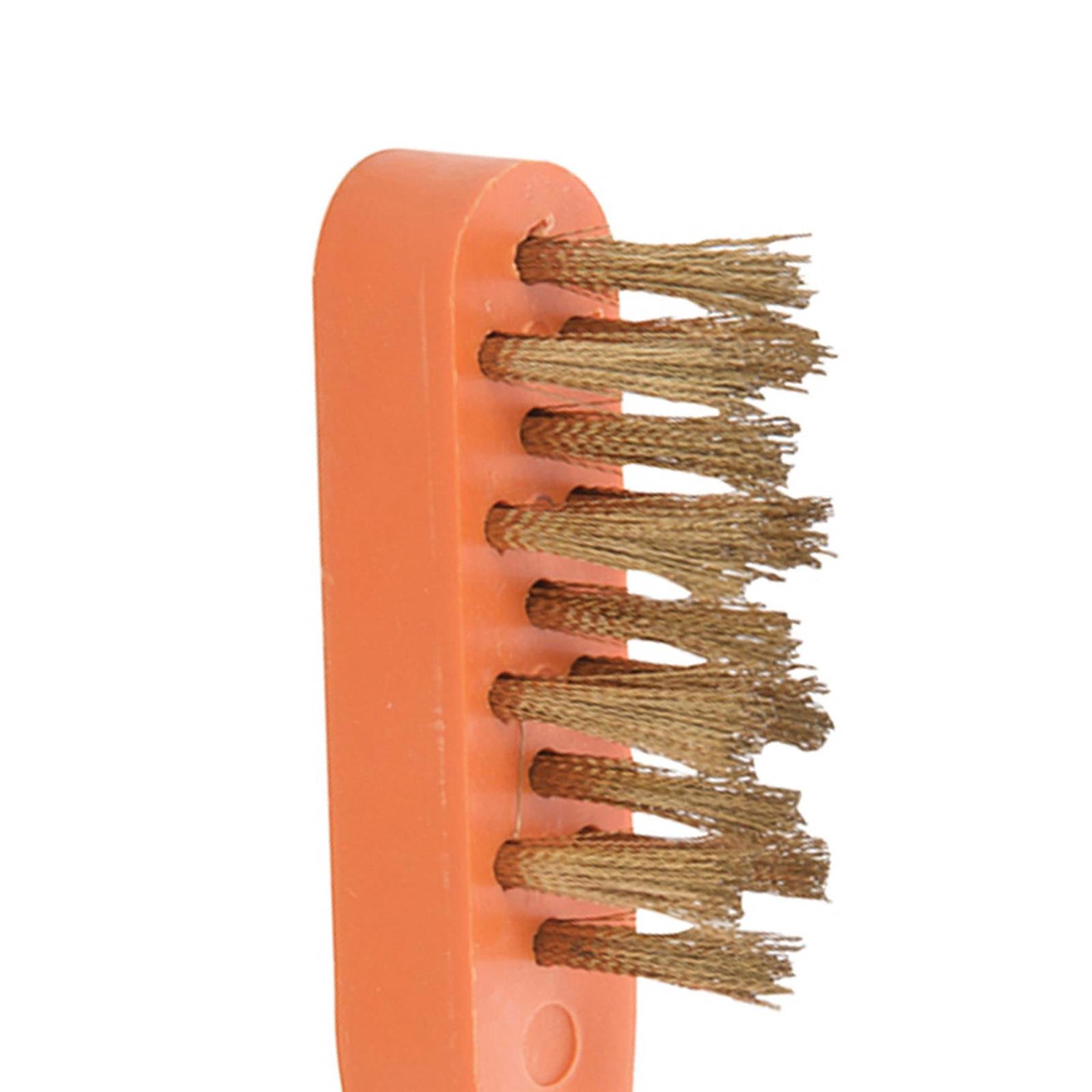 Spark Plug Brush 150mm Brassed Steel Brush With Tough, Stay-Clean Plastic Handle