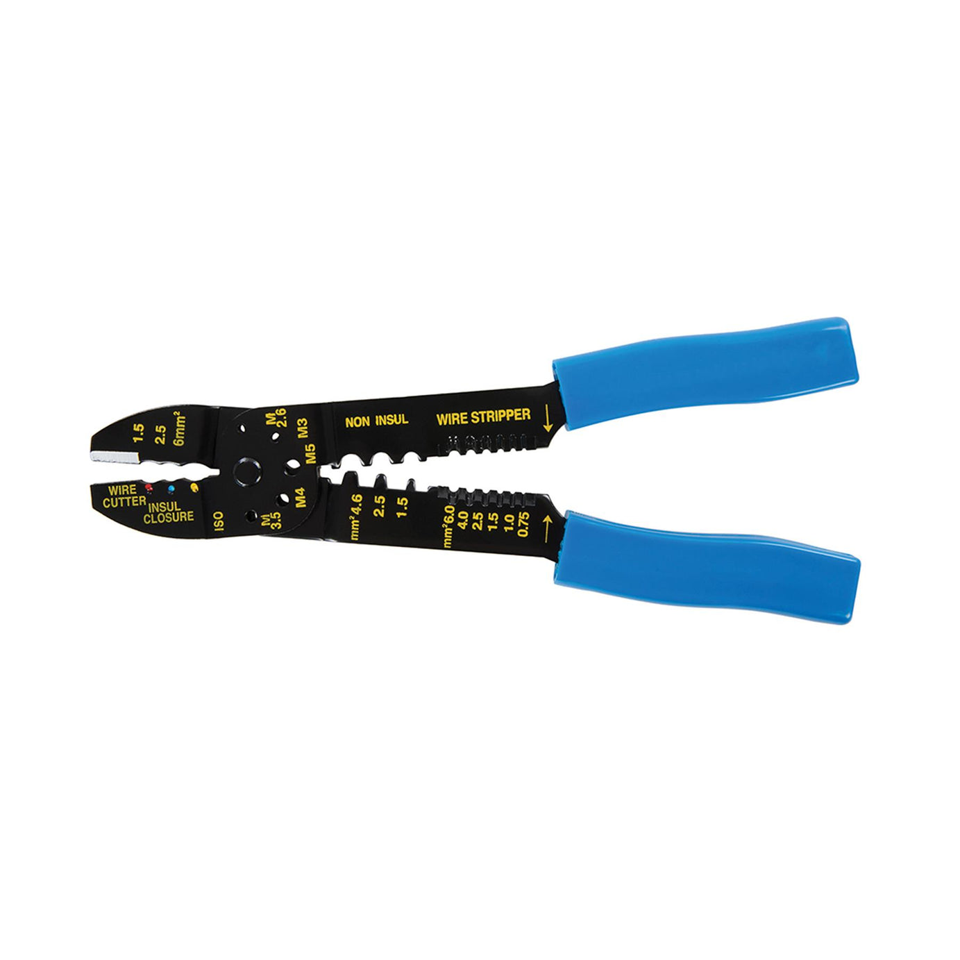 Crimping & Stripping Pliers - 230mm 4mm Hardened Steel For Insulated Terminals