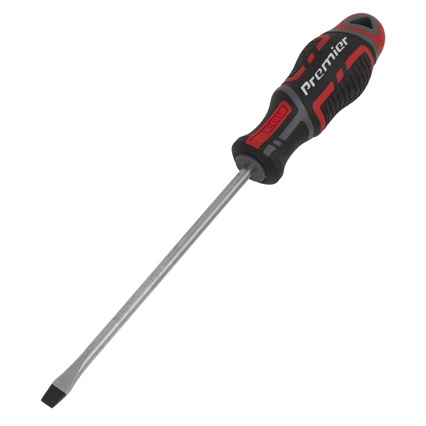 Sealey Screwdriver Slotted 5 x 125mm Flat Soft Grip Handle Magnetic GripMAX