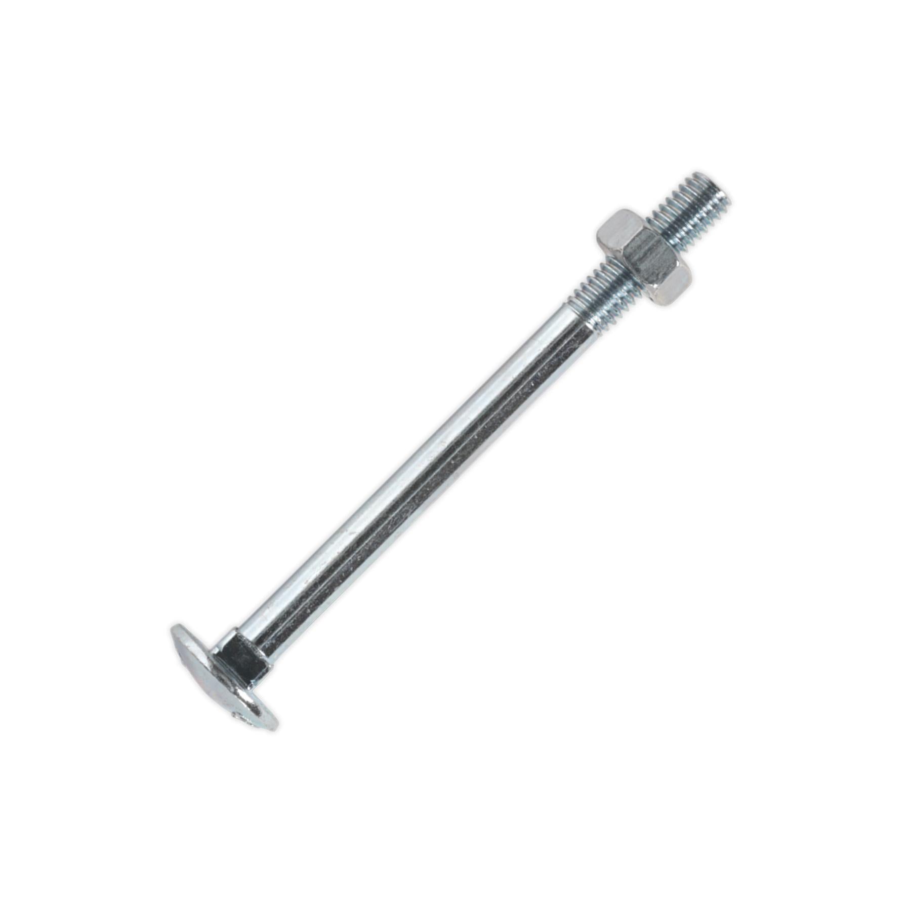 Sealey Coach Bolt & Nut DIN 603 M6 x 75mm Zinc Pack of 100